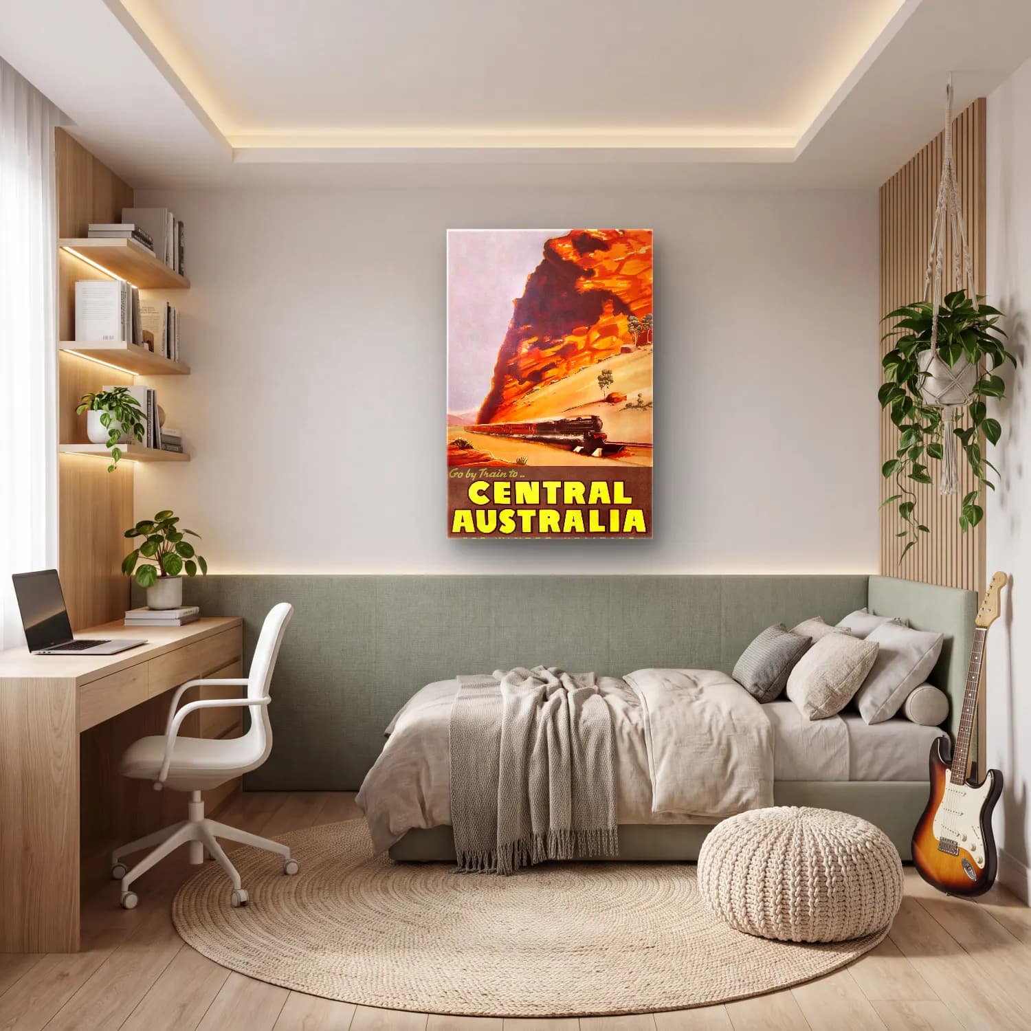 Vintage Poster Tren cam tablo — genç odasında