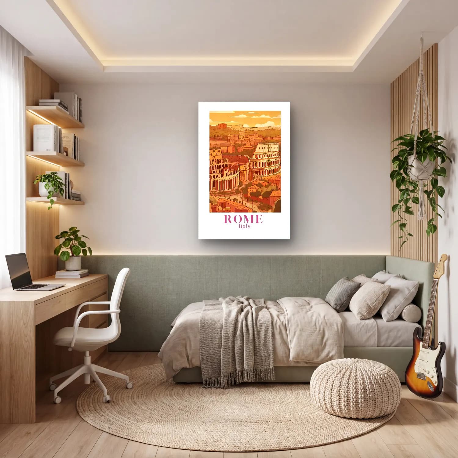 Vintage Poster Roma cam tablo — genç odasında