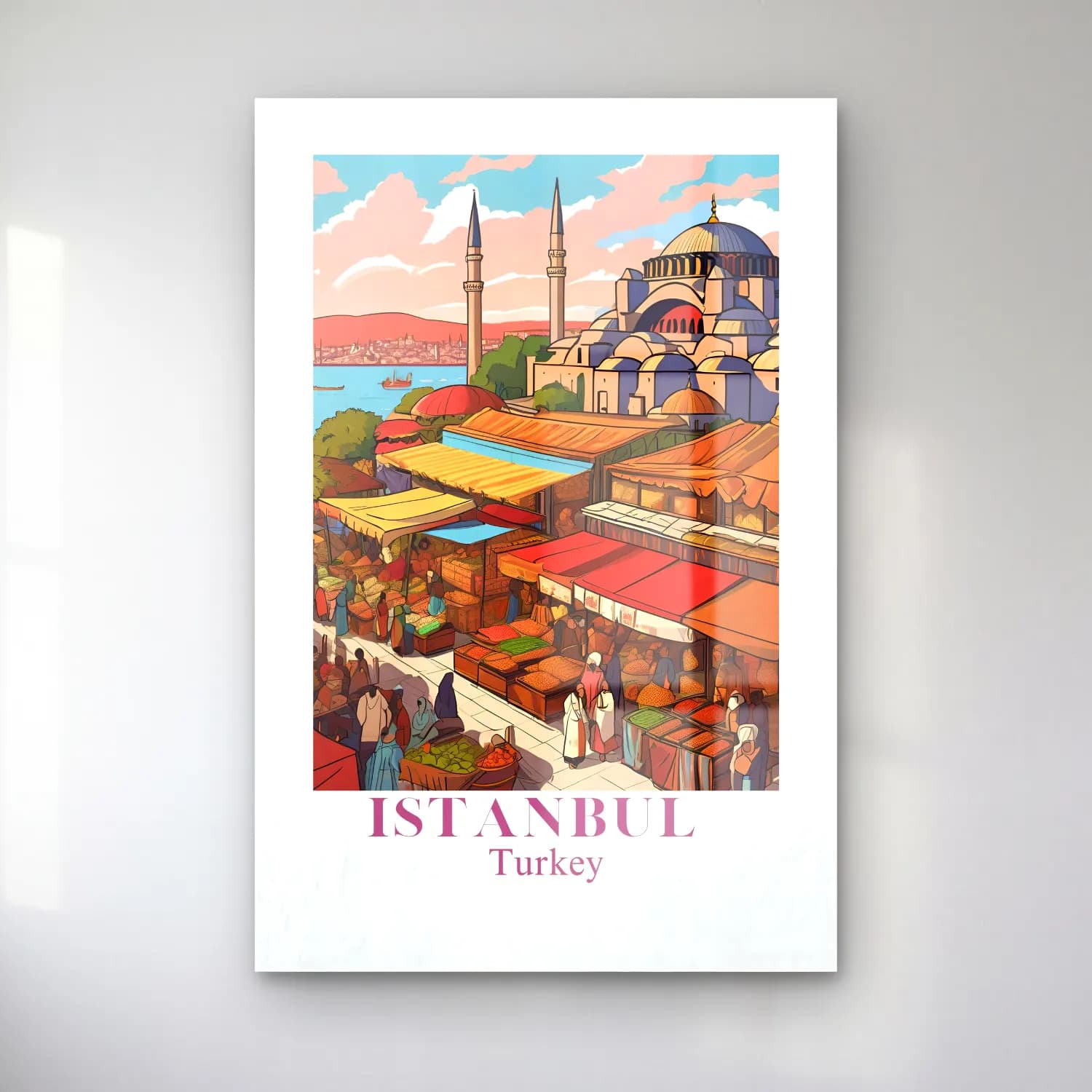 Vintage Poster İstanbul cam tablo — Vintage Poster İstanbul — vintage poster i̇stanbul