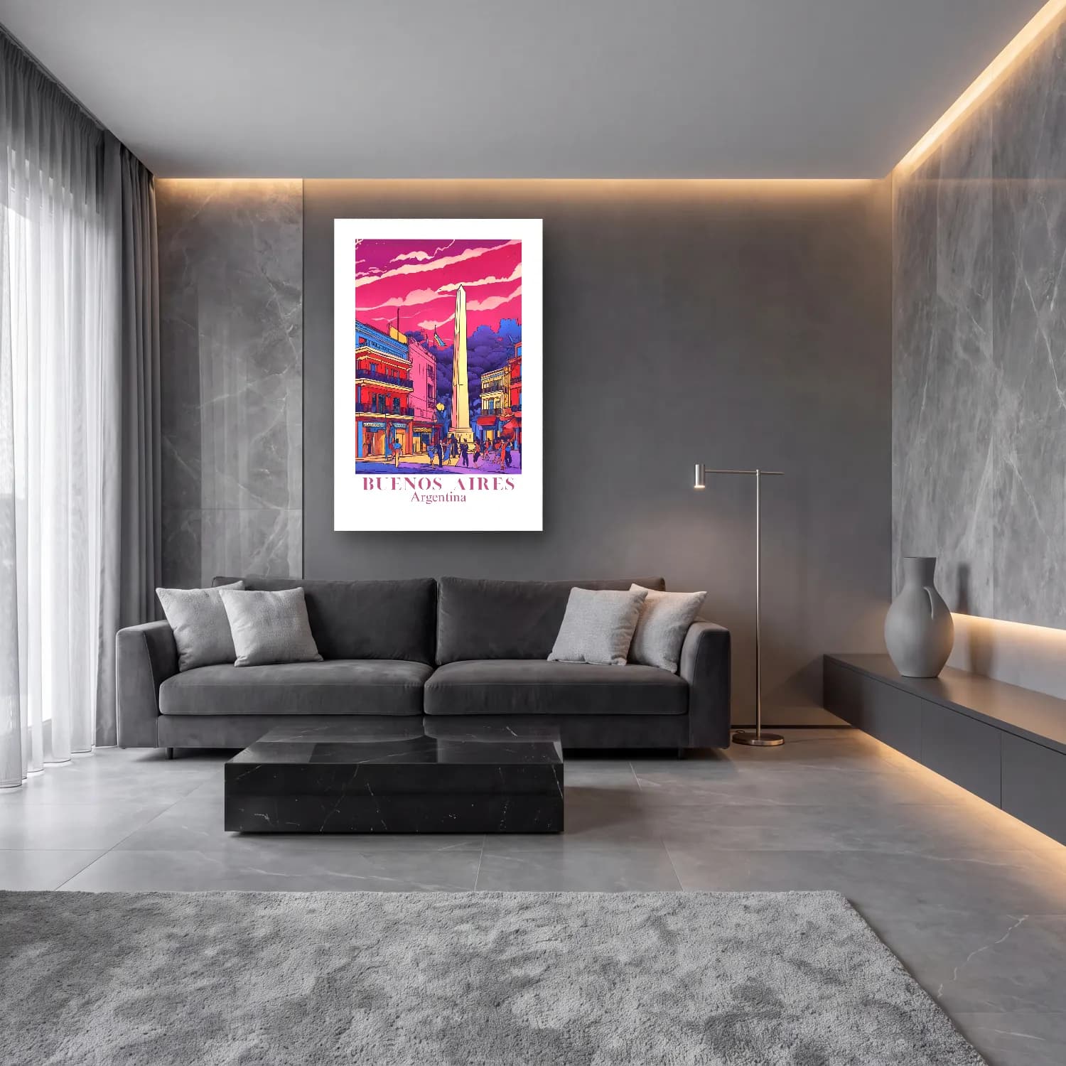 Vintage Poster Roma – Pembe Tonlar cam tablo — lüks salon duvarında