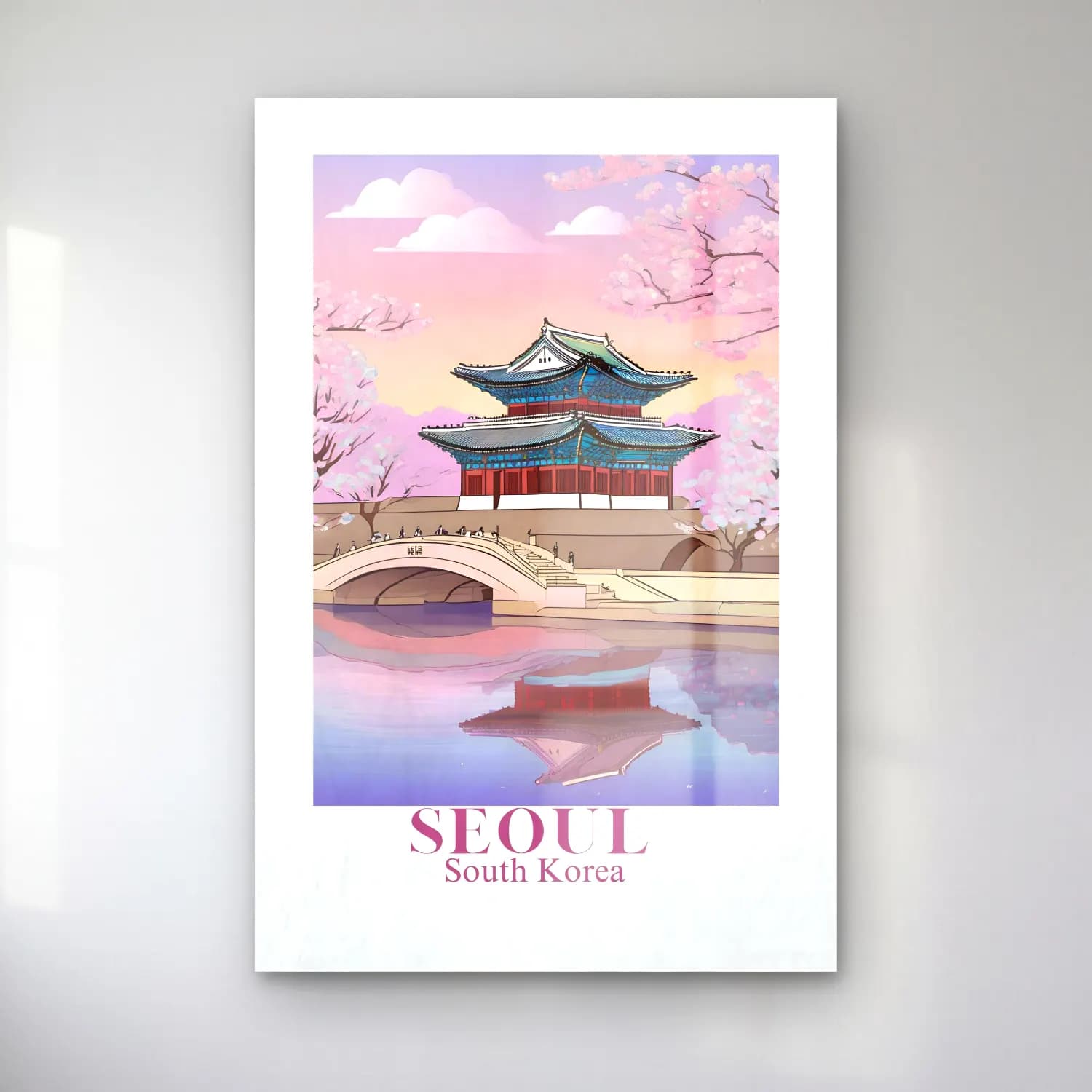 Pastel Japon Şehri No. 5 cam tablo — Pastel Japon Şehri No. 5 — pastel japon şehri