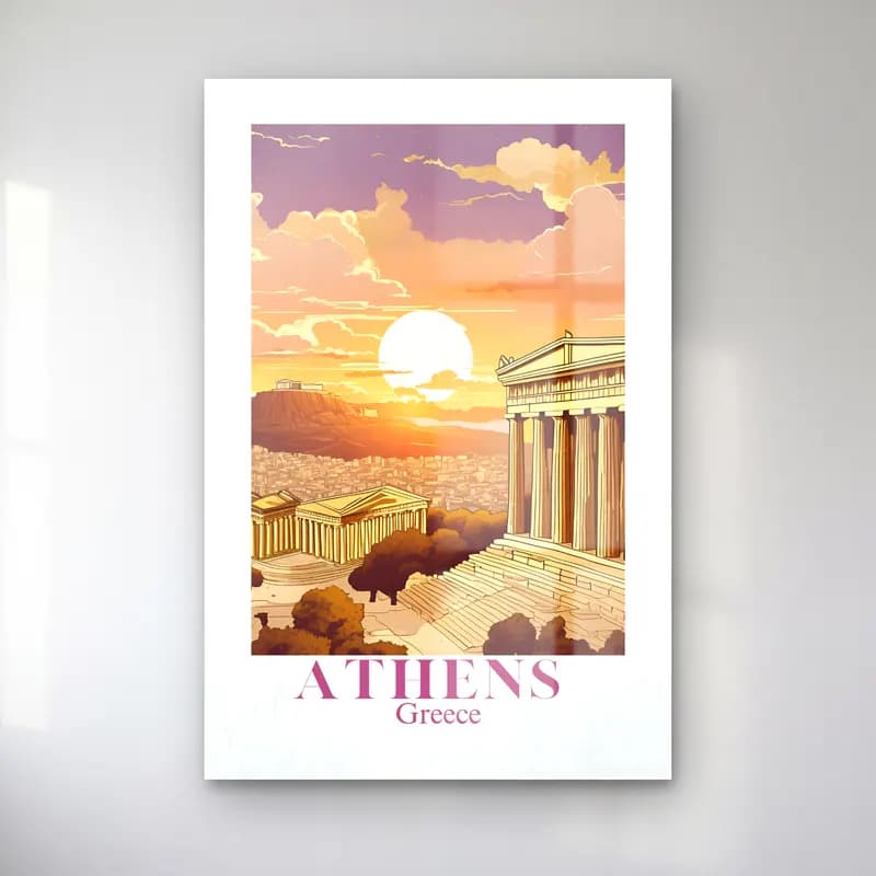 Vintage Poster Antik Kalıntılar cam tablo — Vintage Poster Antik Kalıntılar — vintage poster antik kalıntılar