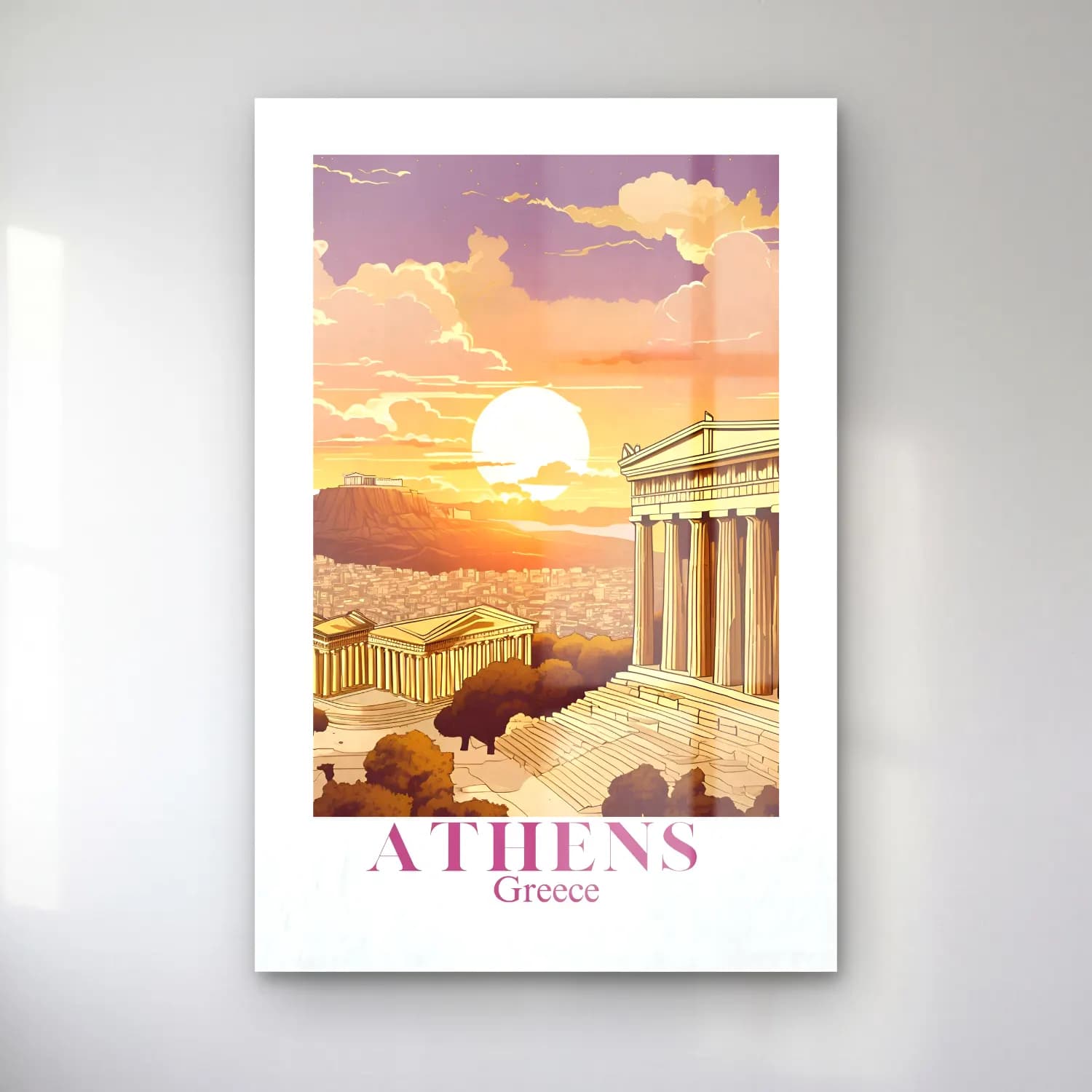 Vintage Poster Antik Kalıntılar cam tablo — Vintage Poster Antik Kalıntılar — vintage poster antik kalıntılar