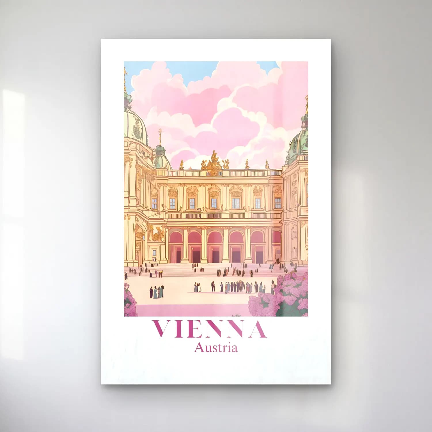 Pastel Katedral – Pembe Tonlar cam tablo — Pastel Katedral – Pembe Tonlar — pastel katedral