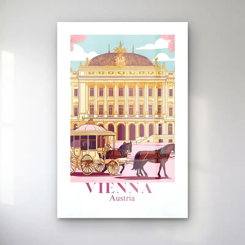 Vintage Poster Roma – Bej Tonlar cam tablo — Vintage Poster Roma – Bej Tonlar — vintage poster roma
