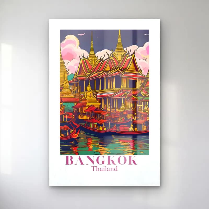 Vintage Poster Liman ve Tekneler No. 5 cam tablo — Vintage Poster Liman ve Tekneler No. 5 — vintage poster liman ve tekneler