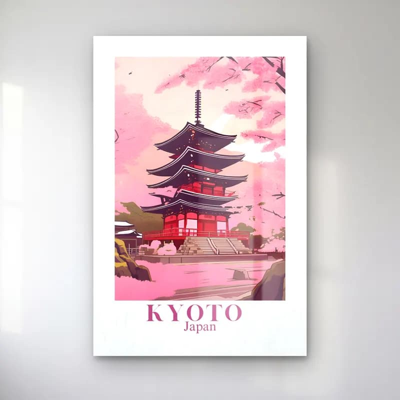 Pastel Japon Şehri No. 7 cam tablo — Pastel Japon Şehri No. 7 — pastel japon şehri