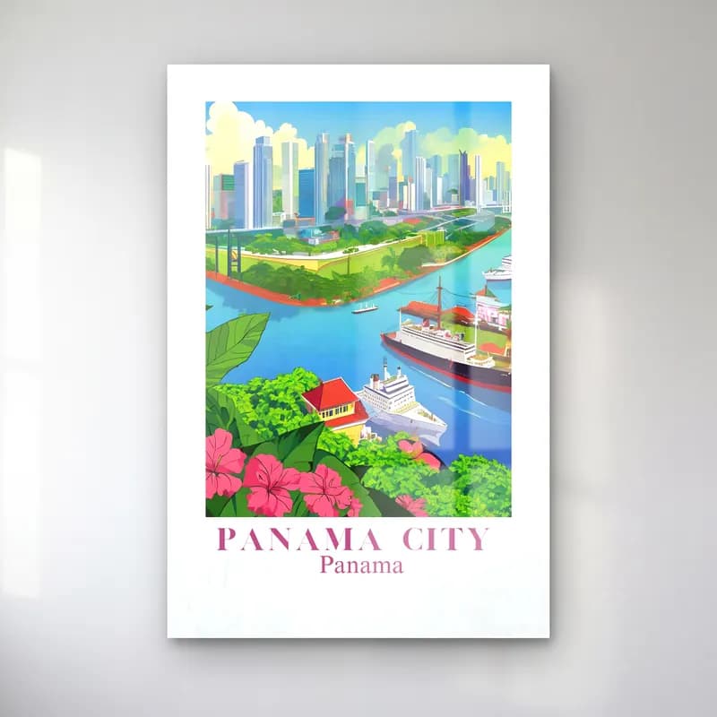 Vintage Poster Liman ve Tekneler No. 6 cam tablo — Vintage Poster Liman ve Tekneler No. 6 — vintage poster liman ve tekneler