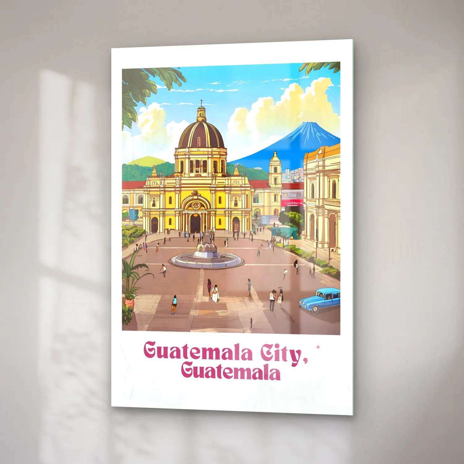 Vintage Poster Katedral No. 10 cam tablo — sağ açıdan görünüm