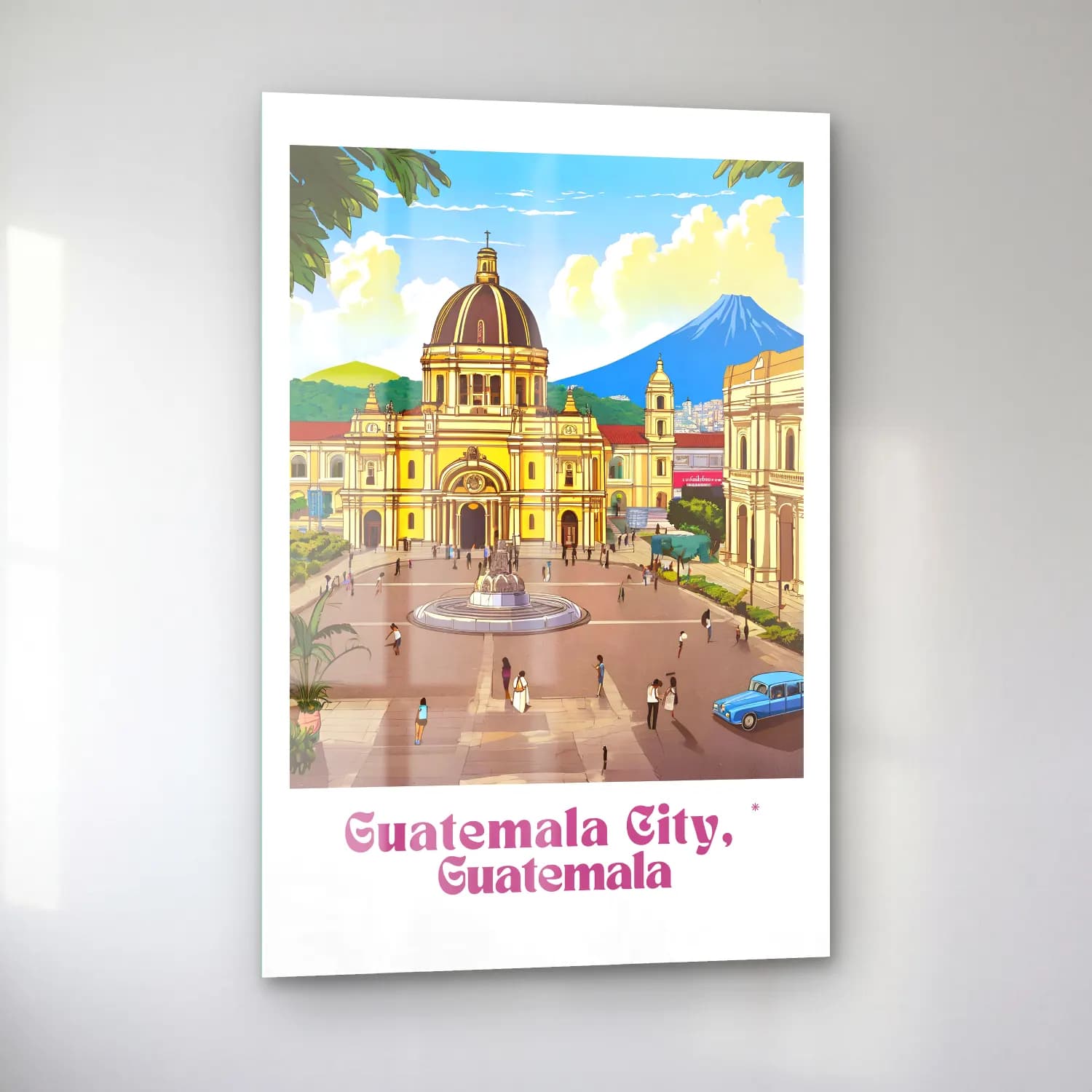Vintage Poster Katedral No. 10 cam tablo — sol açıdan görünüm