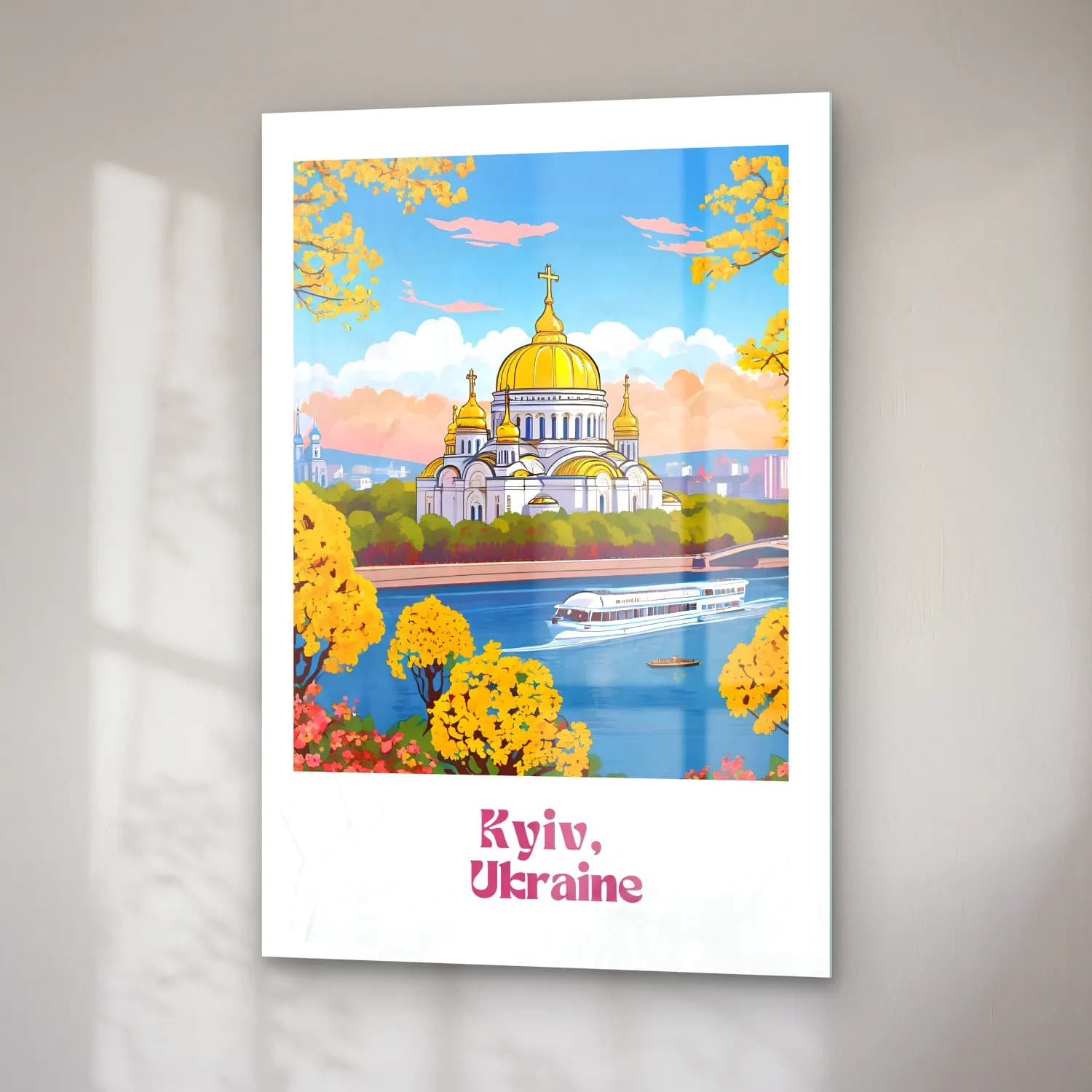 Vintage Poster Katedral No. 12 cam tablo — sağ açıdan görünüm