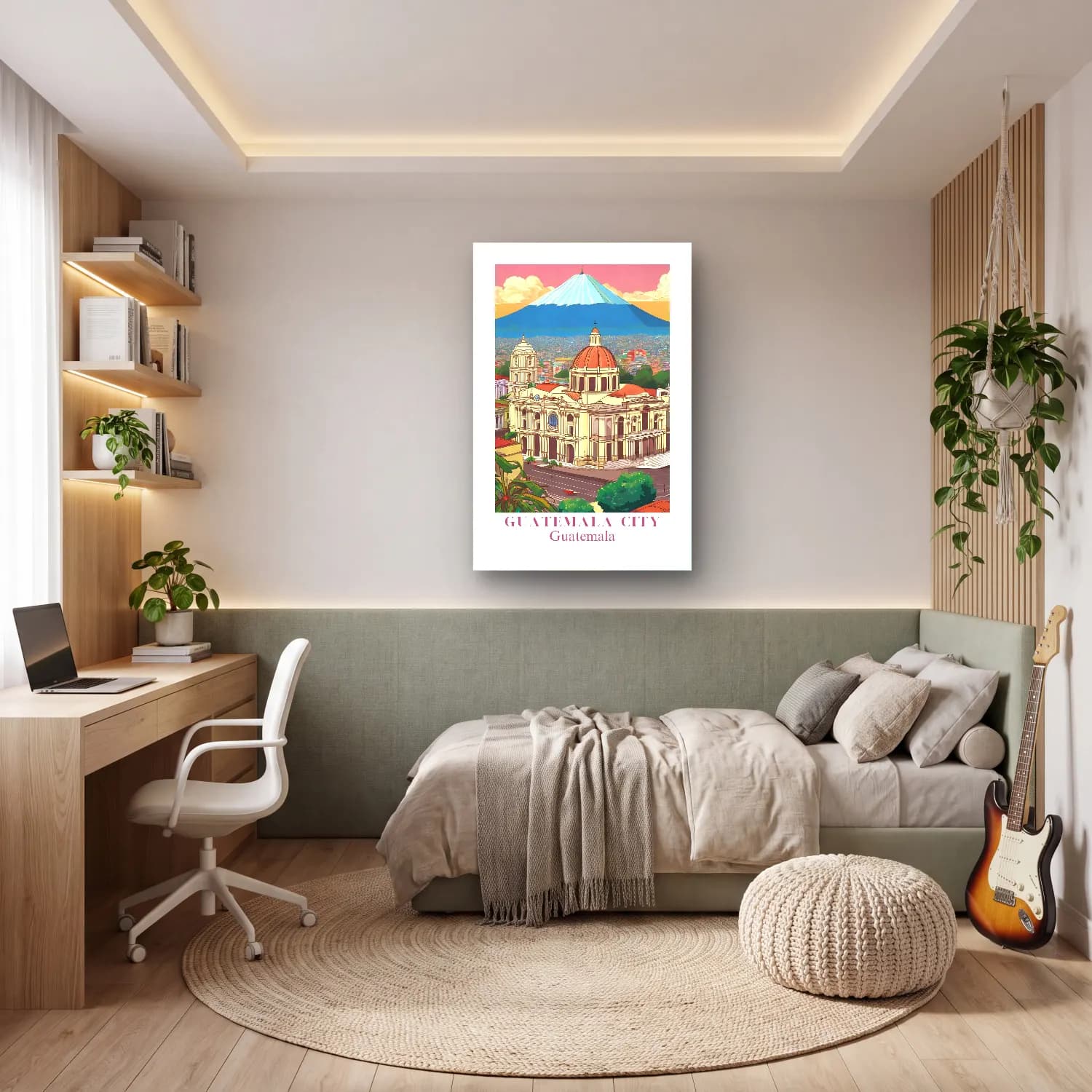 Vintage Poster Katedral No. 13 cam tablo — genç odasında