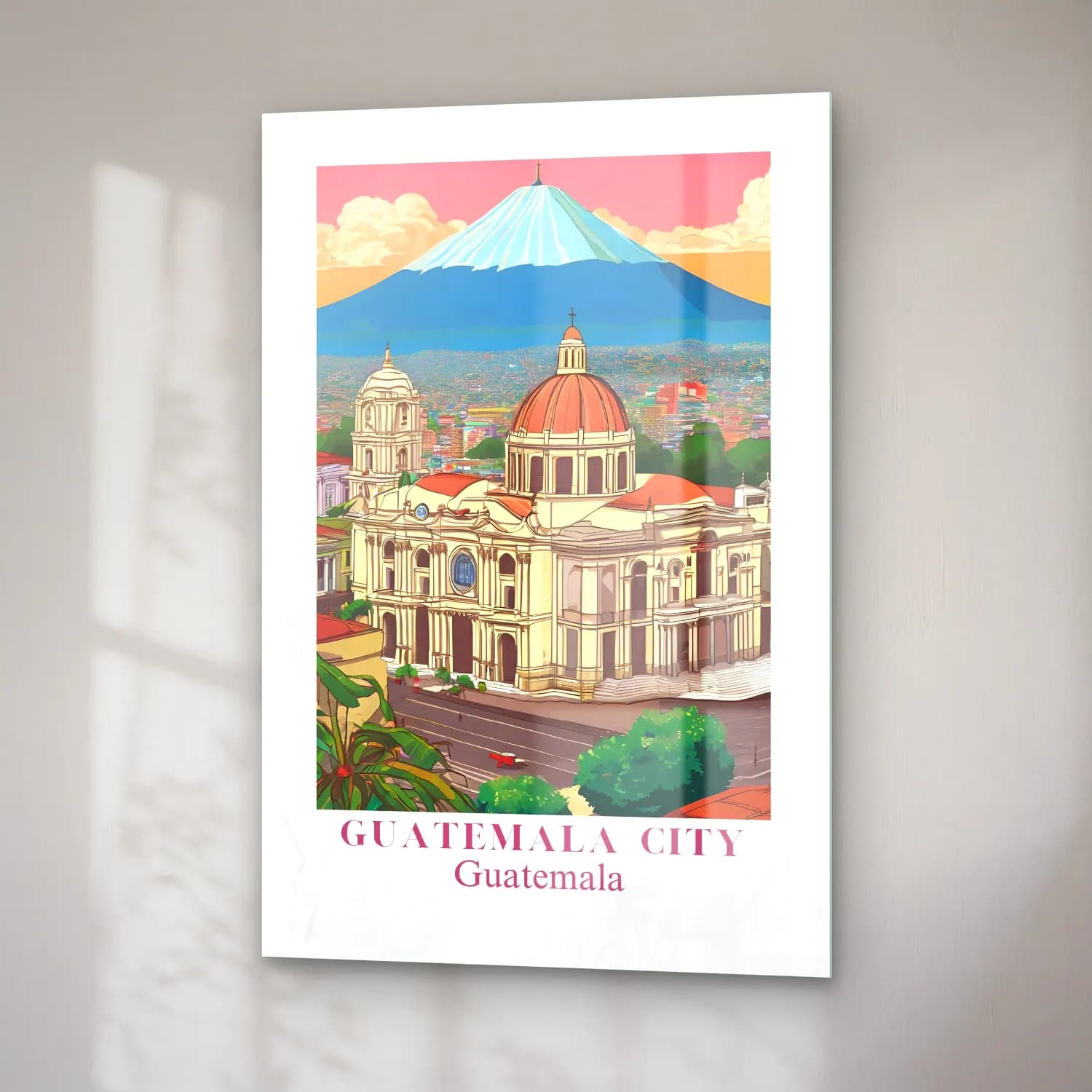 Vintage Poster Katedral No. 13 cam tablo — sağ açıdan görünüm