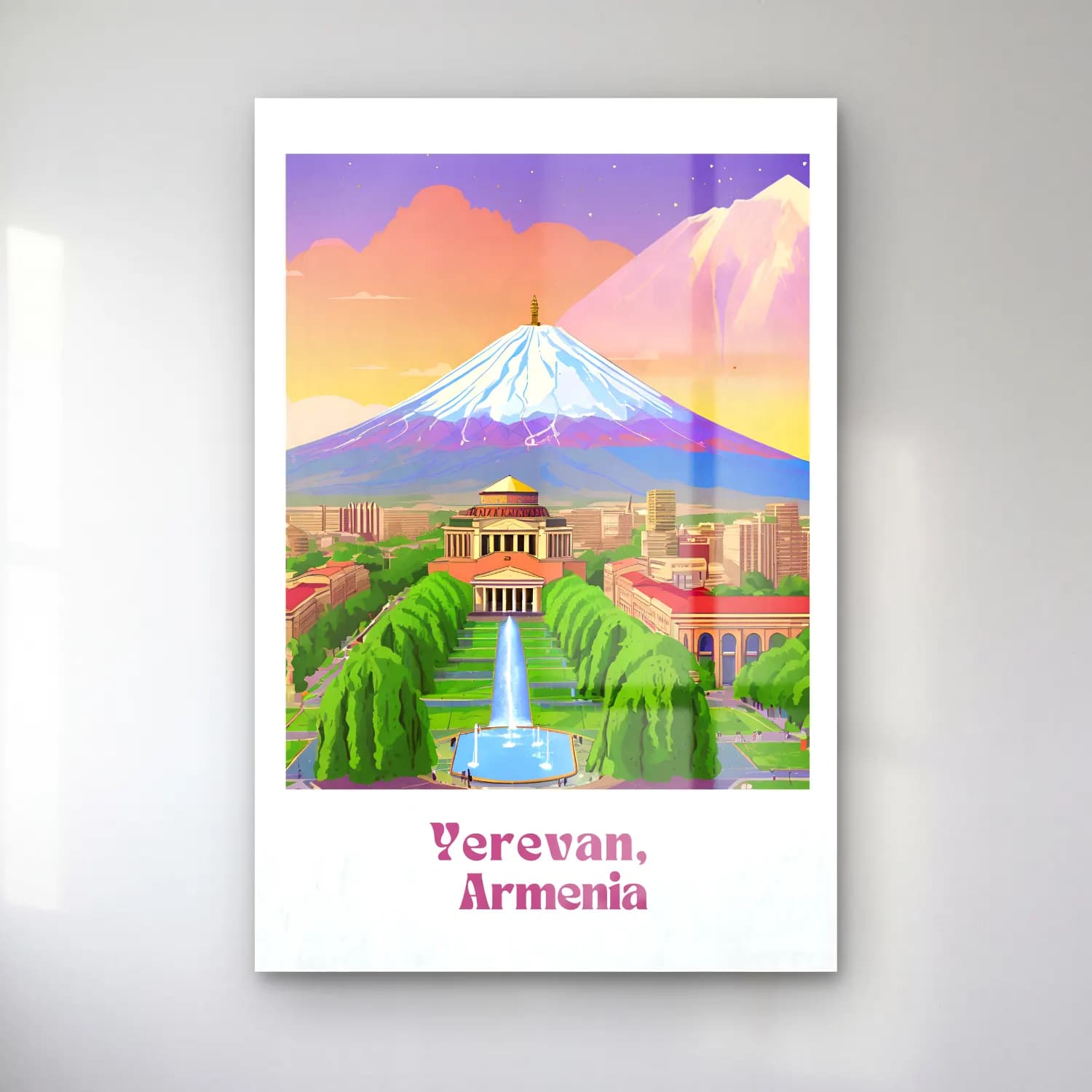 Vintage Poster Japon Şehri – Turuncu Tonlar cam tablo — Vintage Poster Japon Şehri – Turuncu Tonlar — vintage poster japon şehri