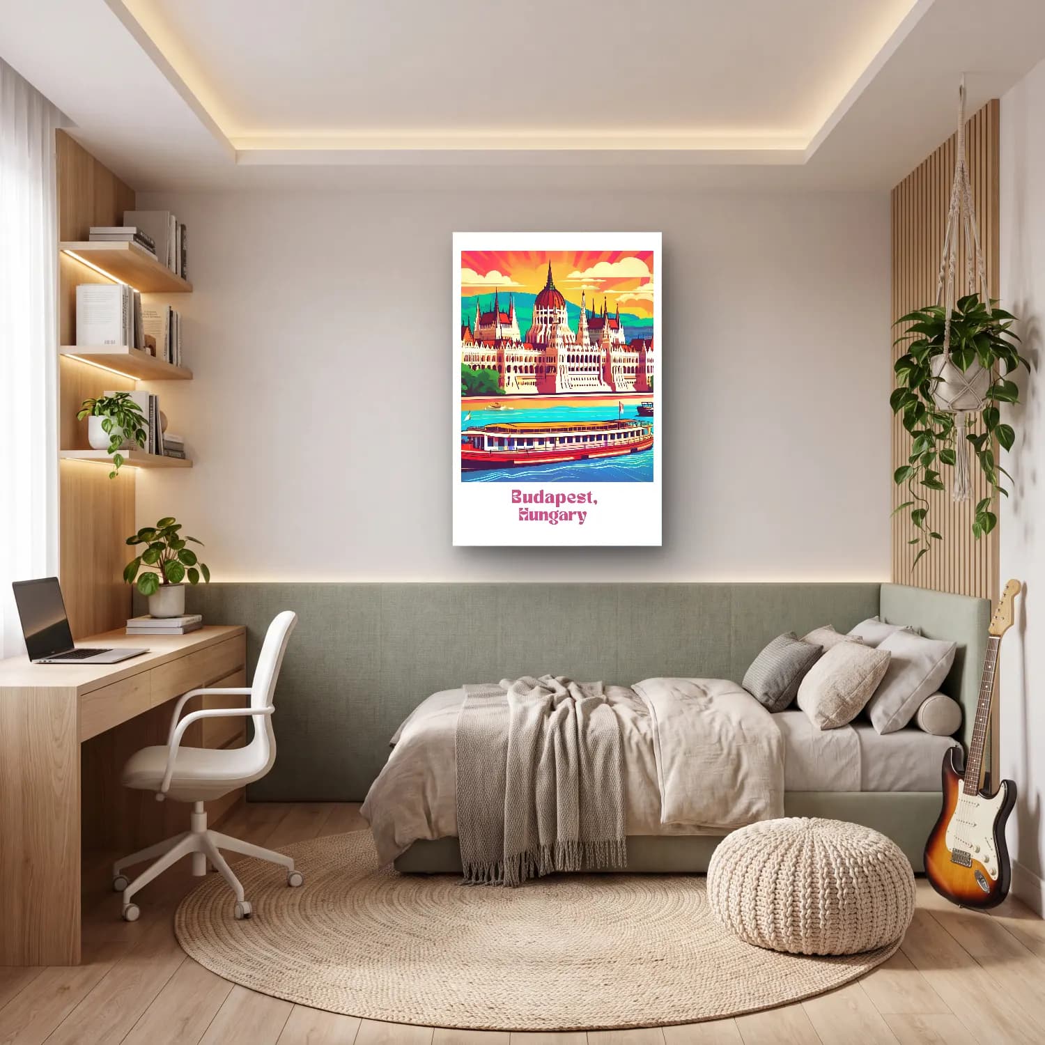 Vintage Poster İstanbul – Mor Tonlar cam tablo — genç odasında