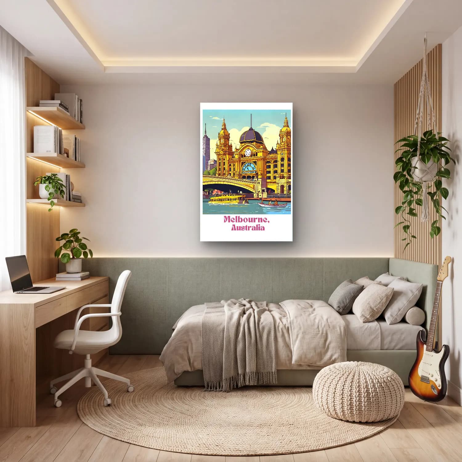 Vintage Poster Katedral No. 16 cam tablo — genç odasında