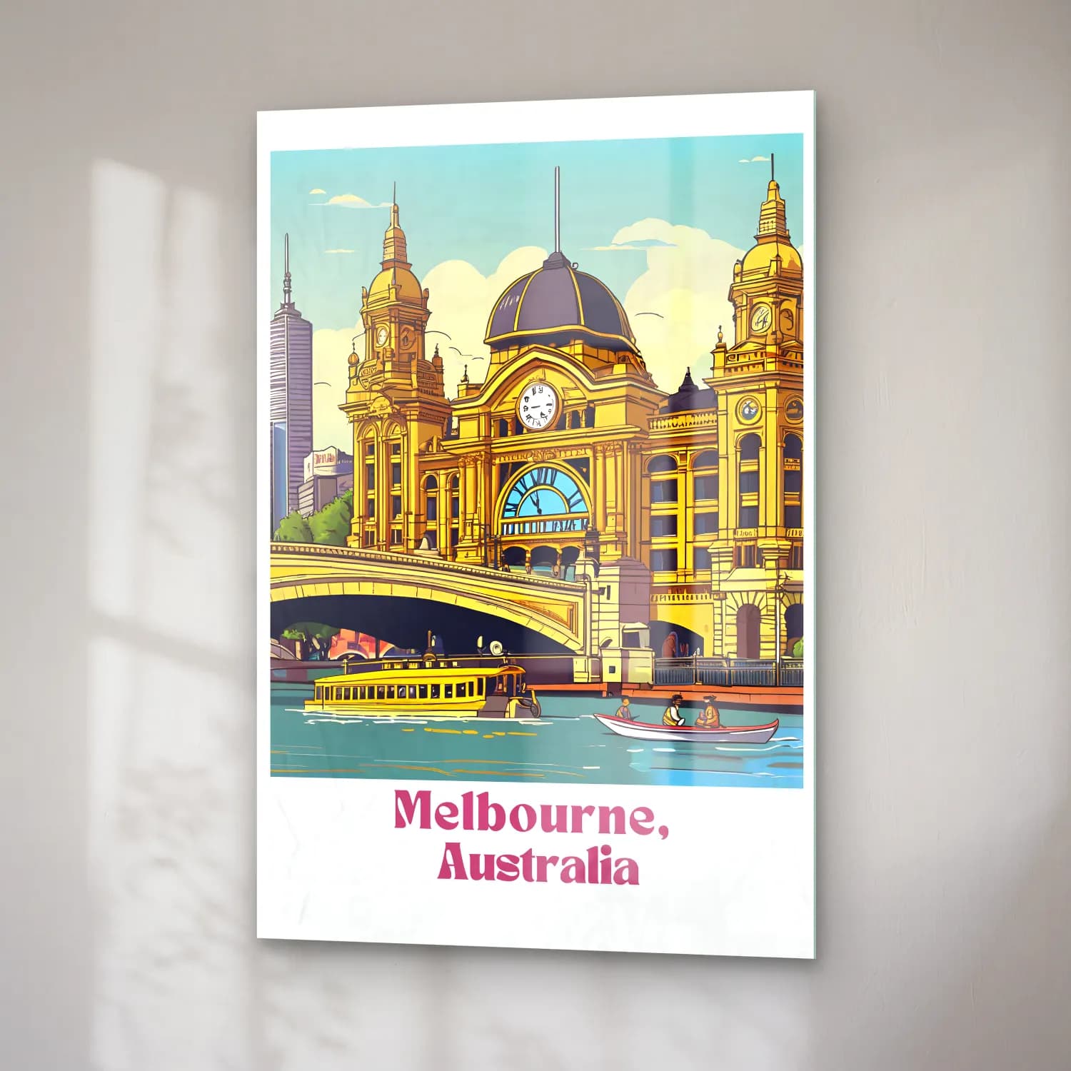 Vintage Poster Katedral No. 16 cam tablo — sağ açıdan görünüm