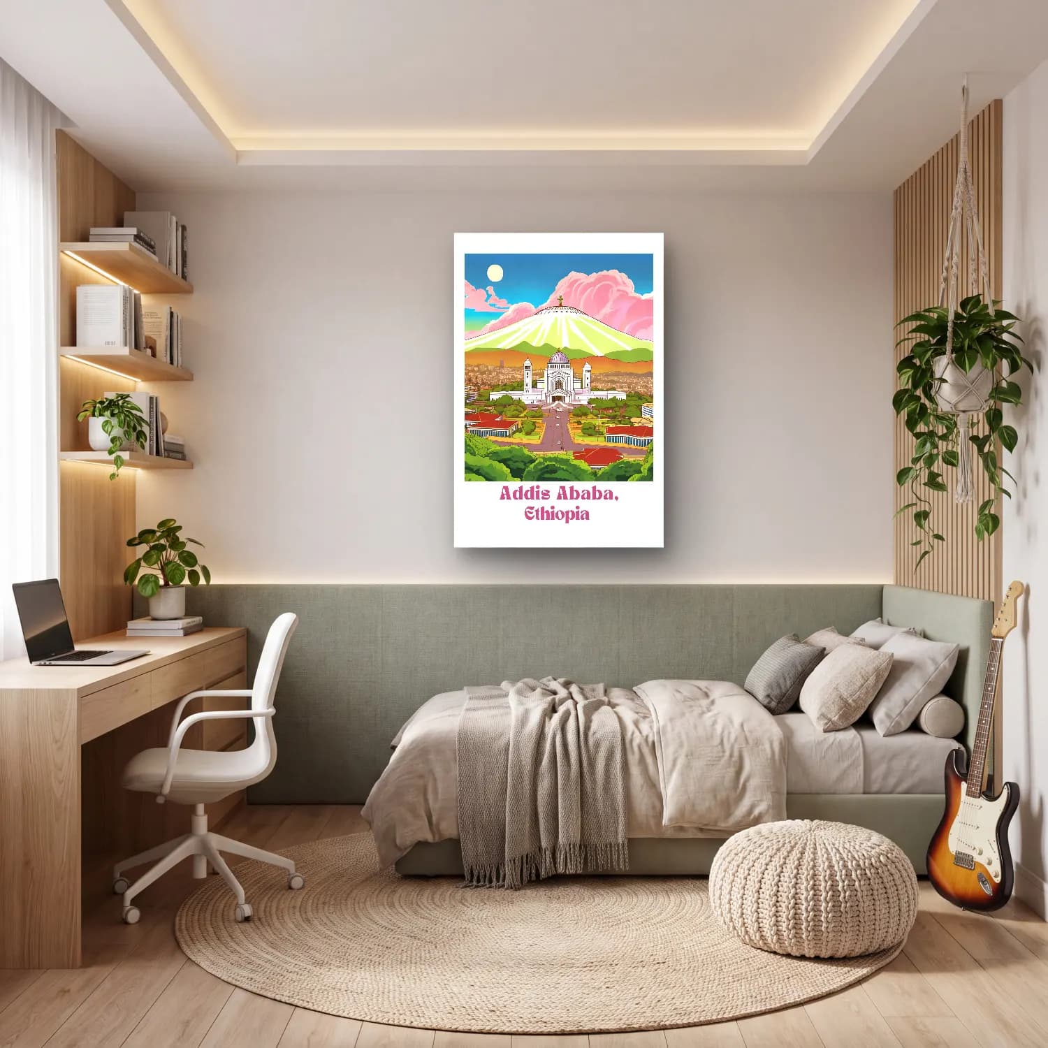 Vintage Poster Katedral No. 17 cam tablo — genç odasında
