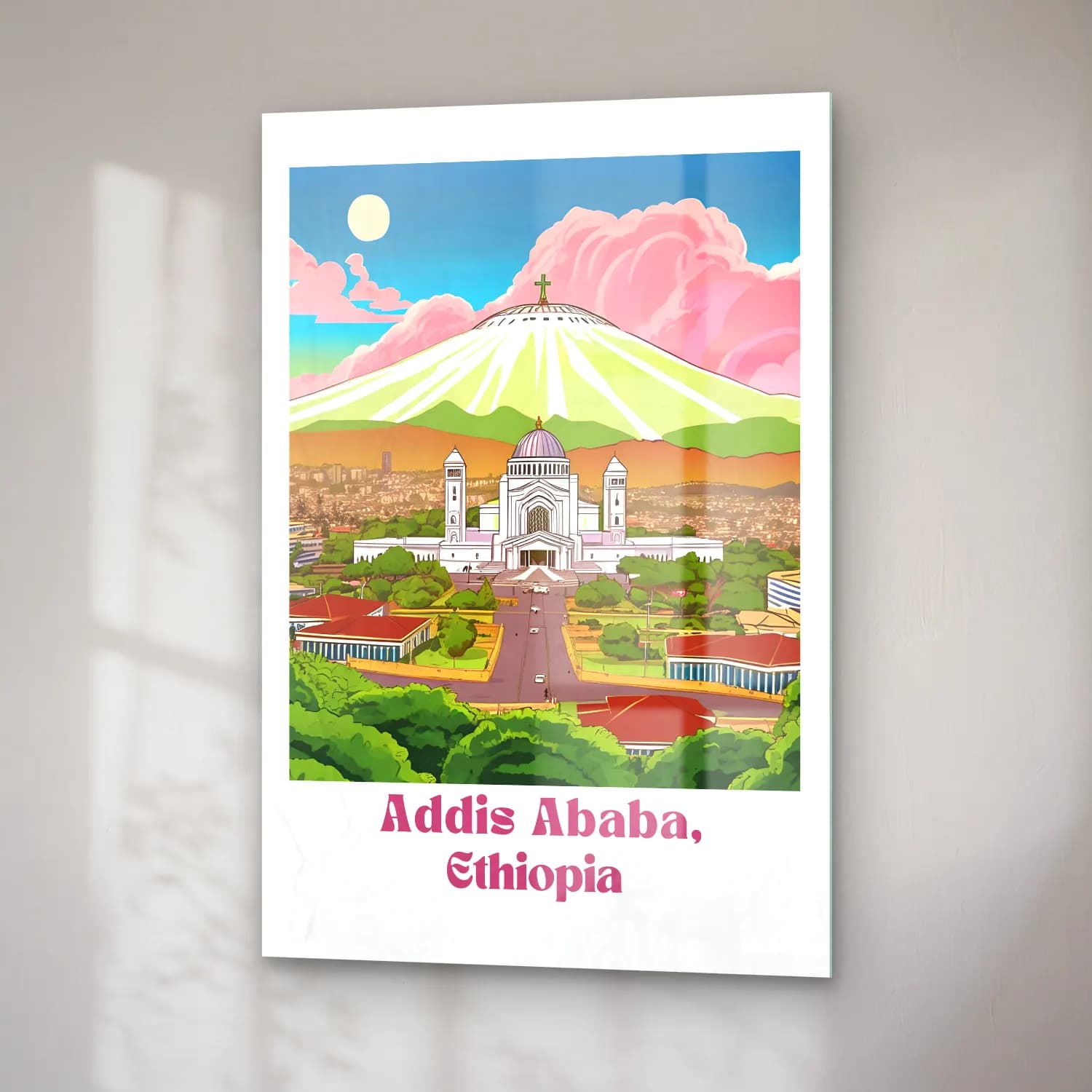 Vintage Poster Katedral No. 17 cam tablo — sağ açıdan görünüm