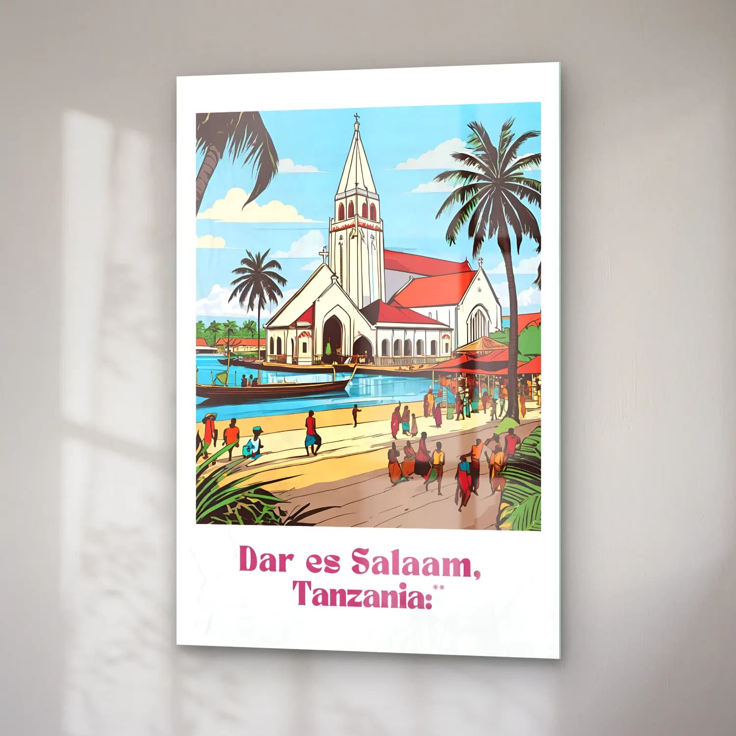 Vintage Poster Katedral No. 18 cam tablo — sağ açıdan görünüm