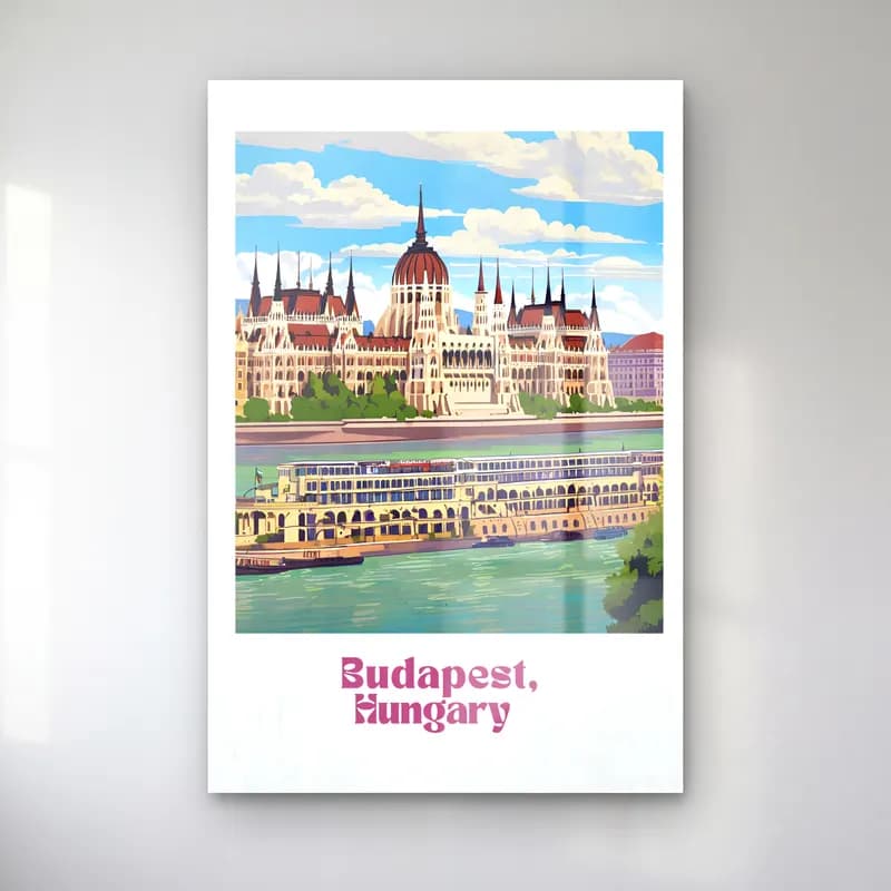 Vintage Poster Tren – Mor Tonlar cam tablo — Vintage Poster Tren – Mor Tonlar — vintage poster tren
