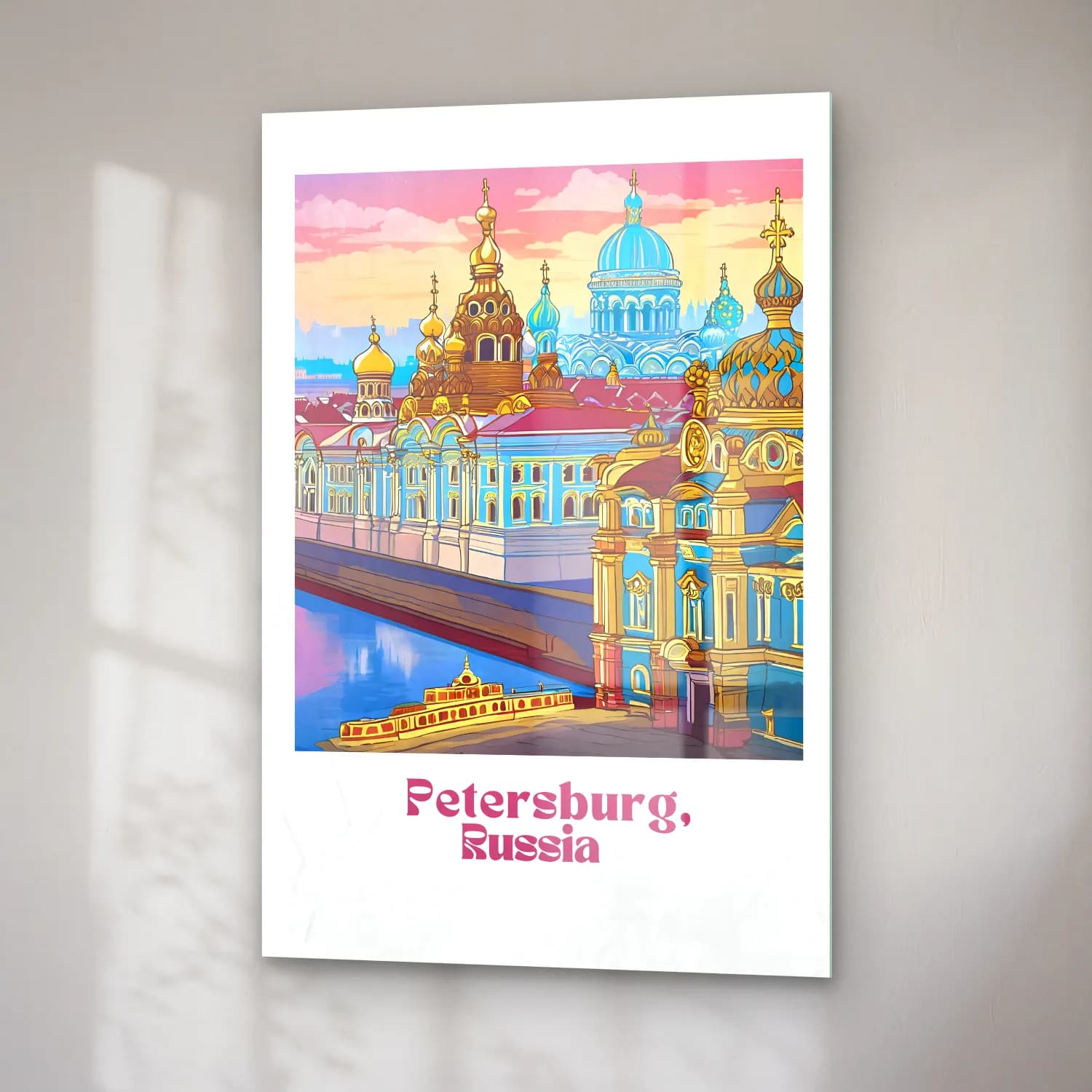Vintage Poster Katedral No. 19 cam tablo — sağ açıdan görünüm