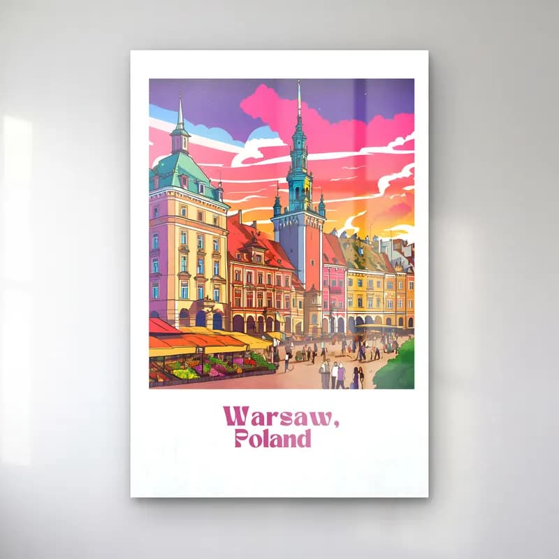 Vintage Poster Kafeli Avrupa Sokağı – Turuncu Tonlar cam tablo — Vintage Poster Kafeli Avrupa Sokağı – Turuncu Tonlar — vintage poster kafeli avrupa sokağı