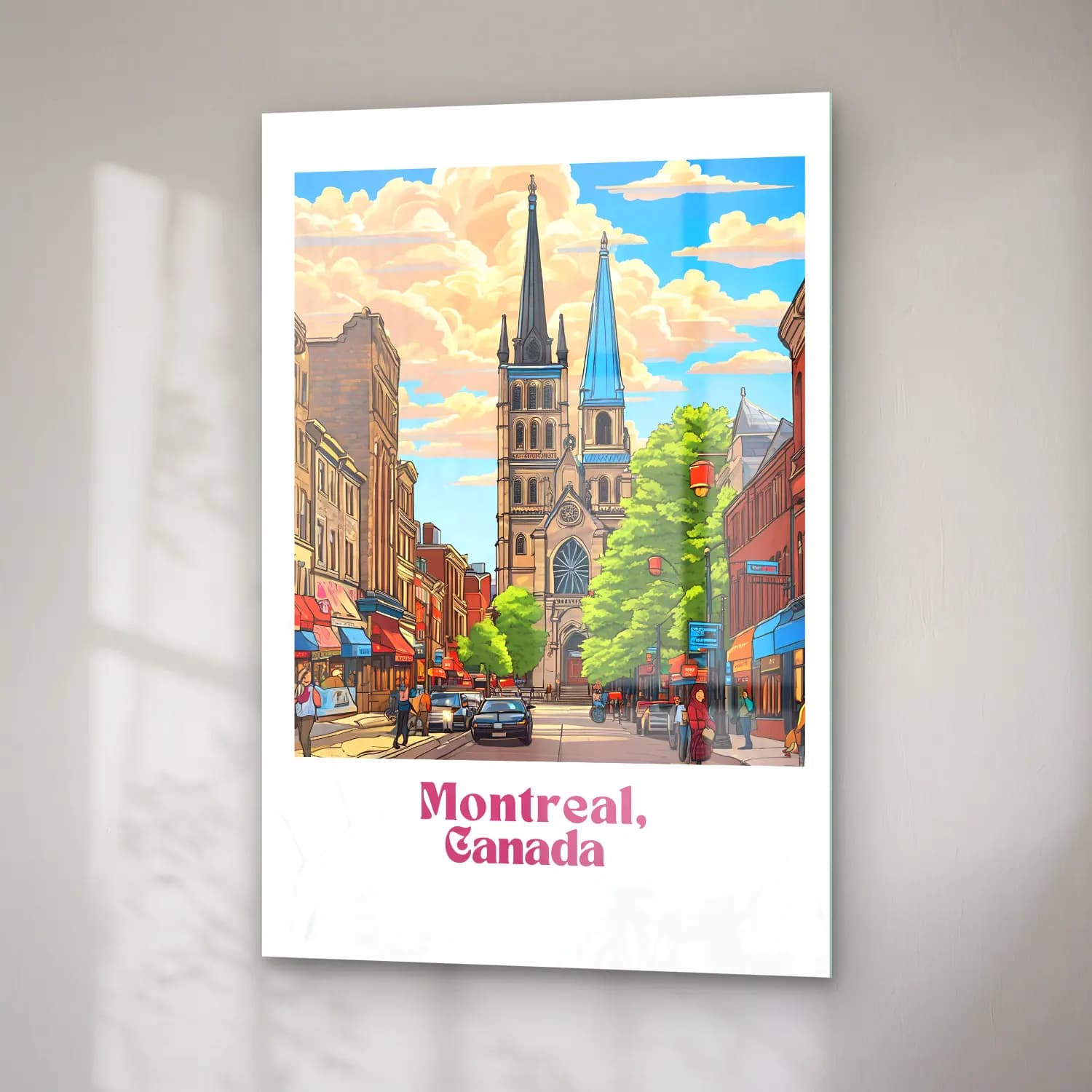 Vintage Poster Katedral No. 20 cam tablo — sağ açıdan görünüm