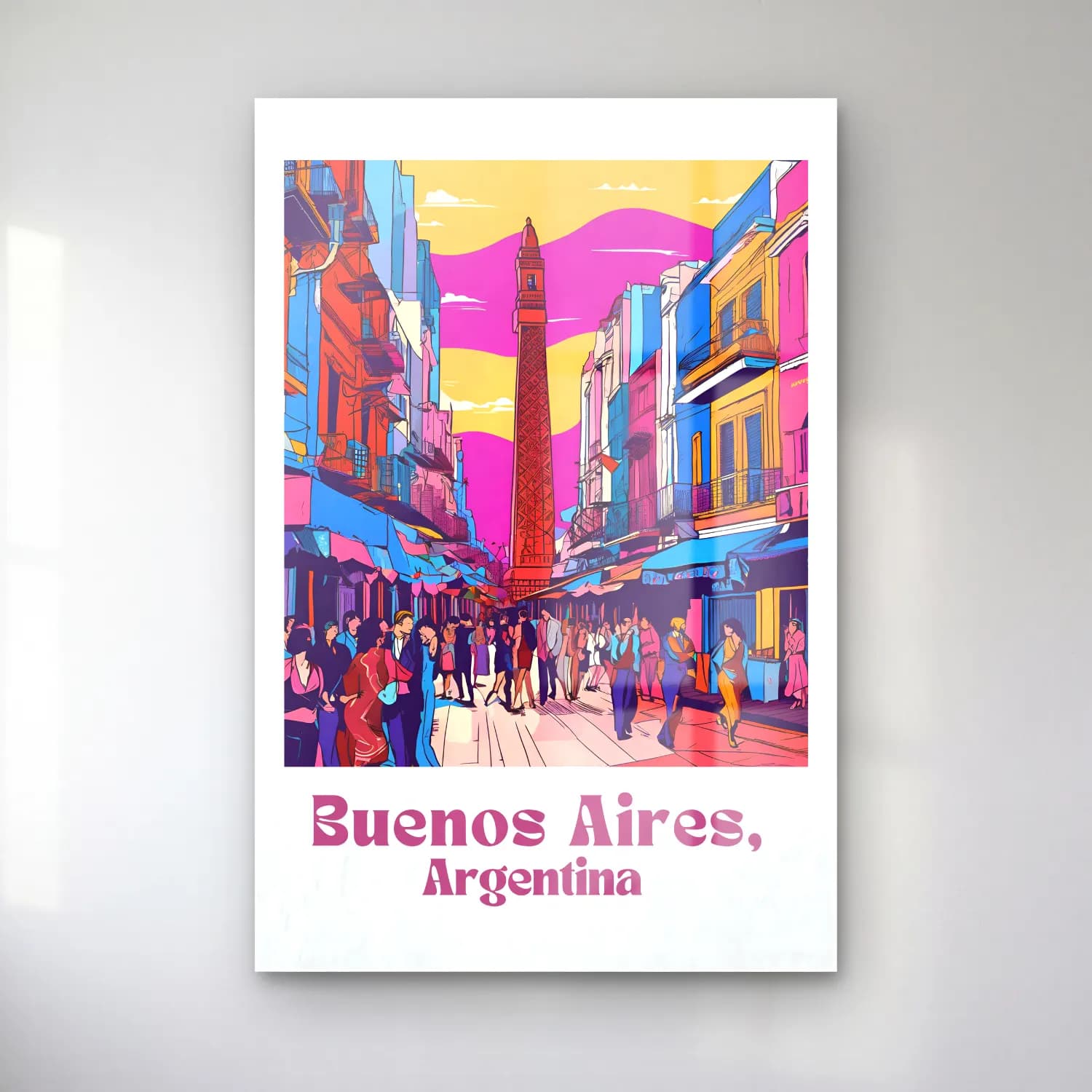 Vintage Poster Kafeli Avrupa Sokağı – Pembe Tonlar cam tablo — Vintage Poster Kafeli Avrupa Sokağı – Pembe Tonlar — vintage poster kafeli avrupa sokağı
