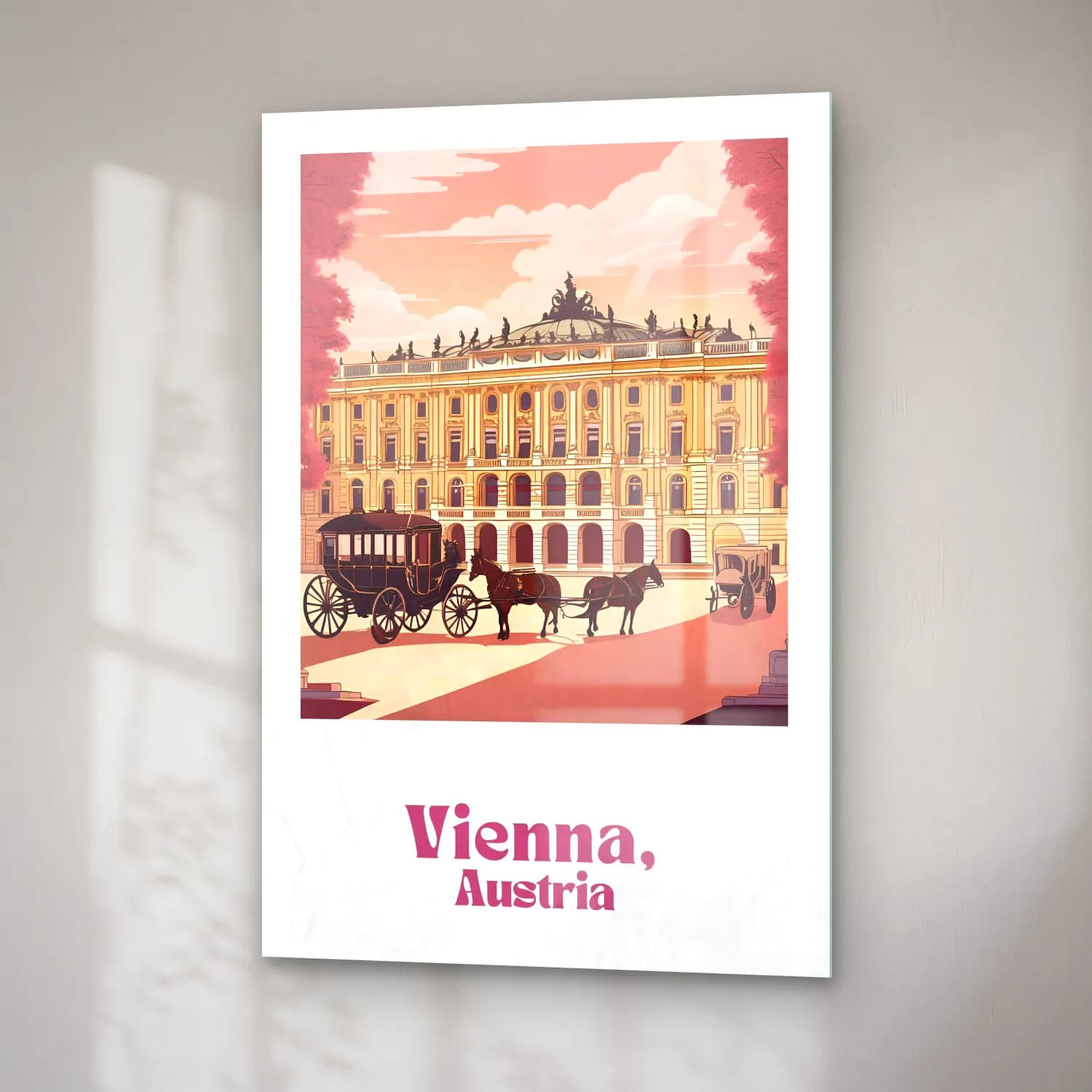 Vintage Poster Şato No. 5 cam tablo — sağ açıdan görünüm