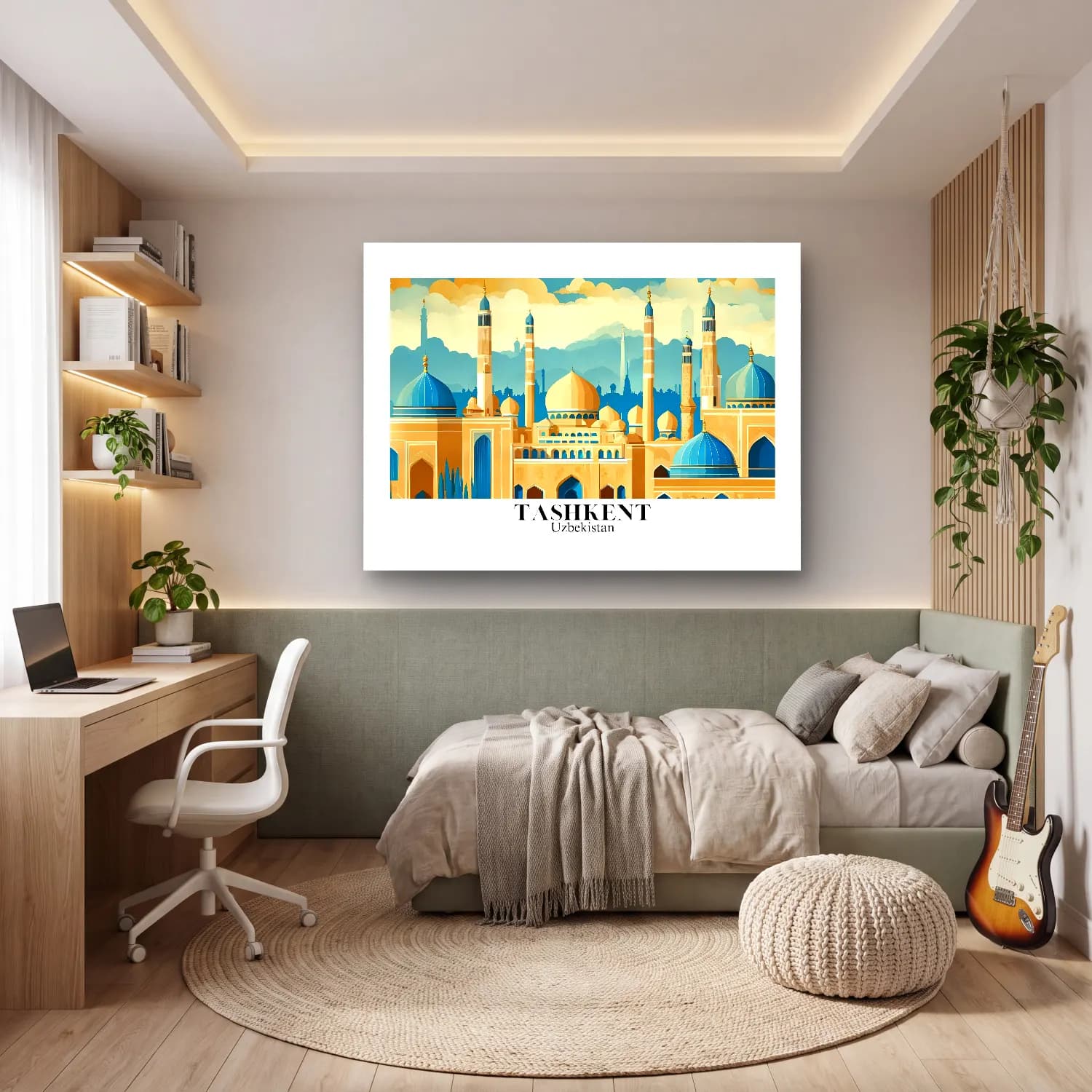 Vintage Poster İstanbul No. 5 cam tablo — genç odasında