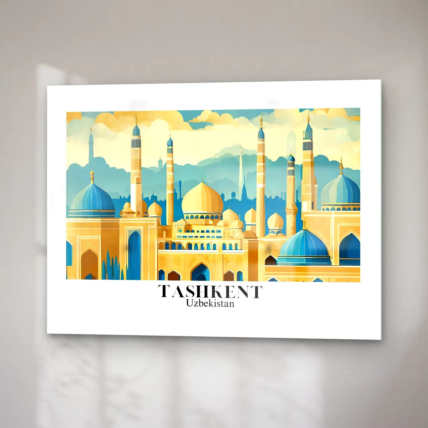 Vintage Poster İstanbul No. 5 cam tablo — sağ açıdan görünüm