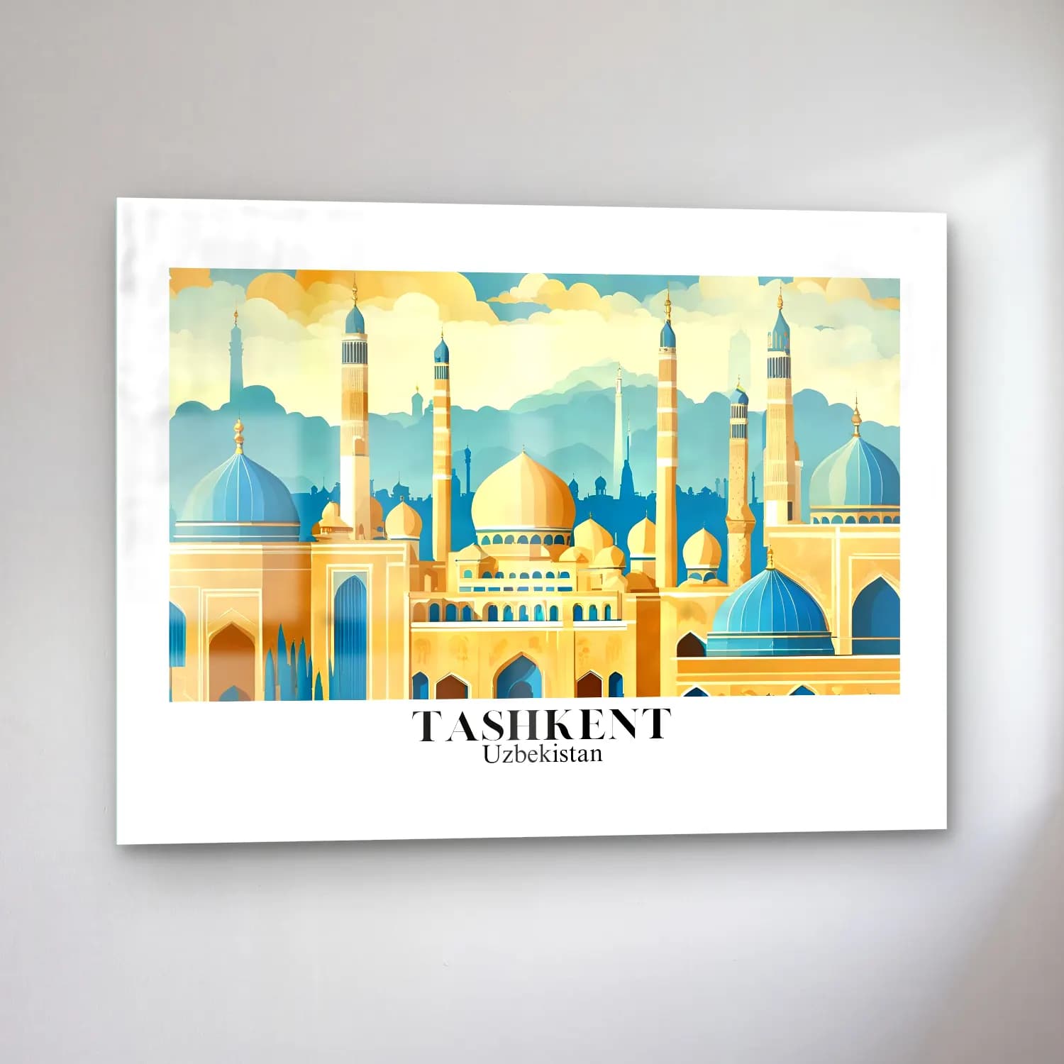 Vintage Poster İstanbul No. 5 cam tablo — sol açıdan görünüm