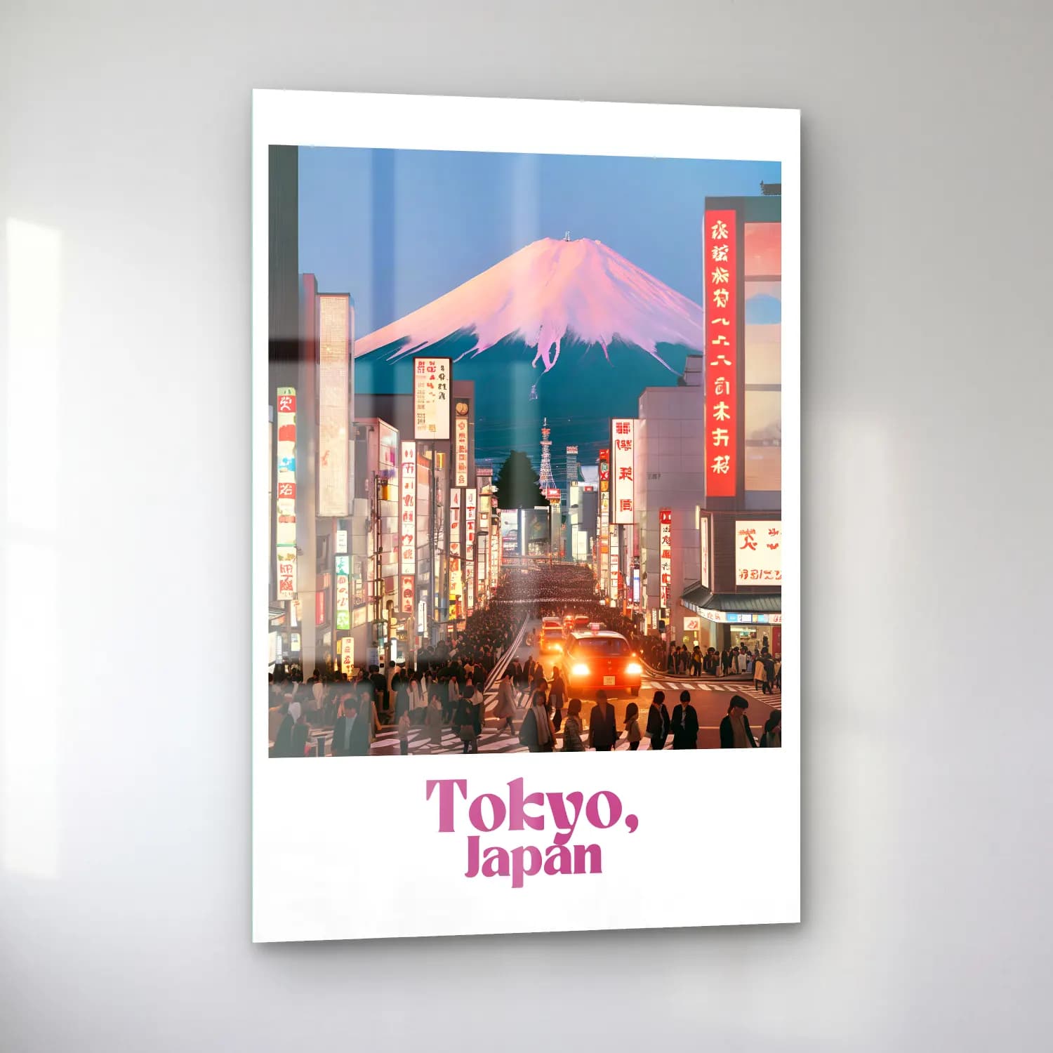 Japon Baskı Japon Şehri No. 37 cam tablo — sol açıdan görünüm