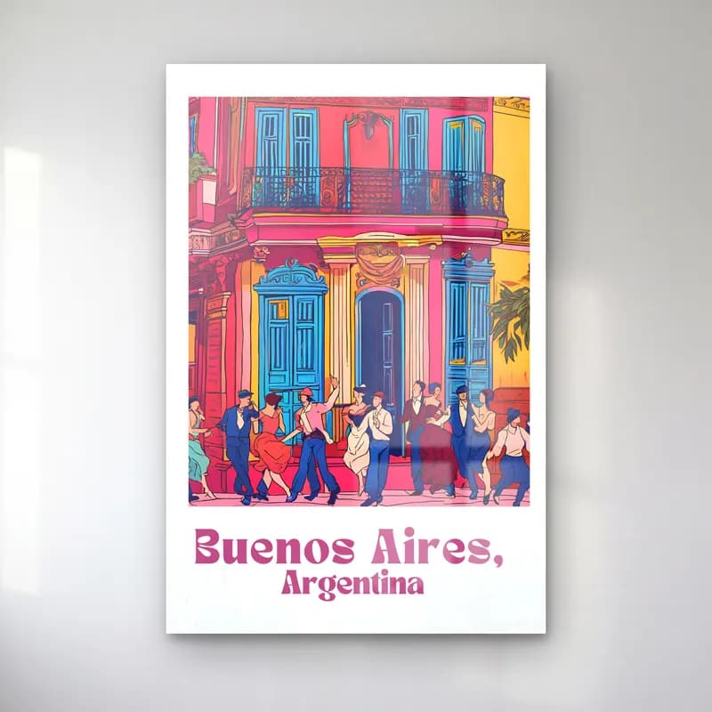 Vintage Poster Dansçılar – Pembe Tonlar cam tablo — Vintage Poster Dansçılar – Pembe Tonlar — vintage poster dansçılar