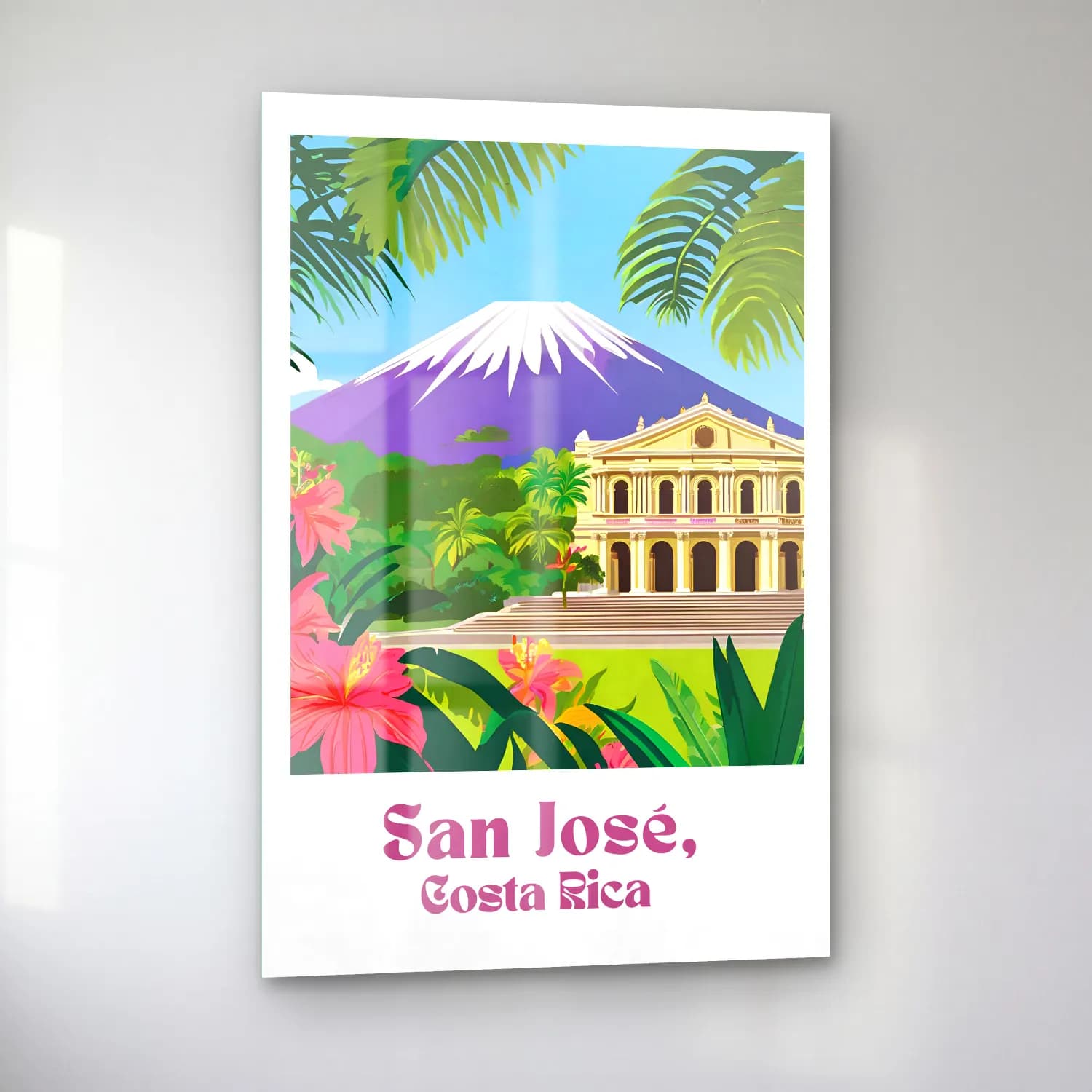 Vintage Poster Katedral No. 22 cam tablo — sol açıdan görünüm