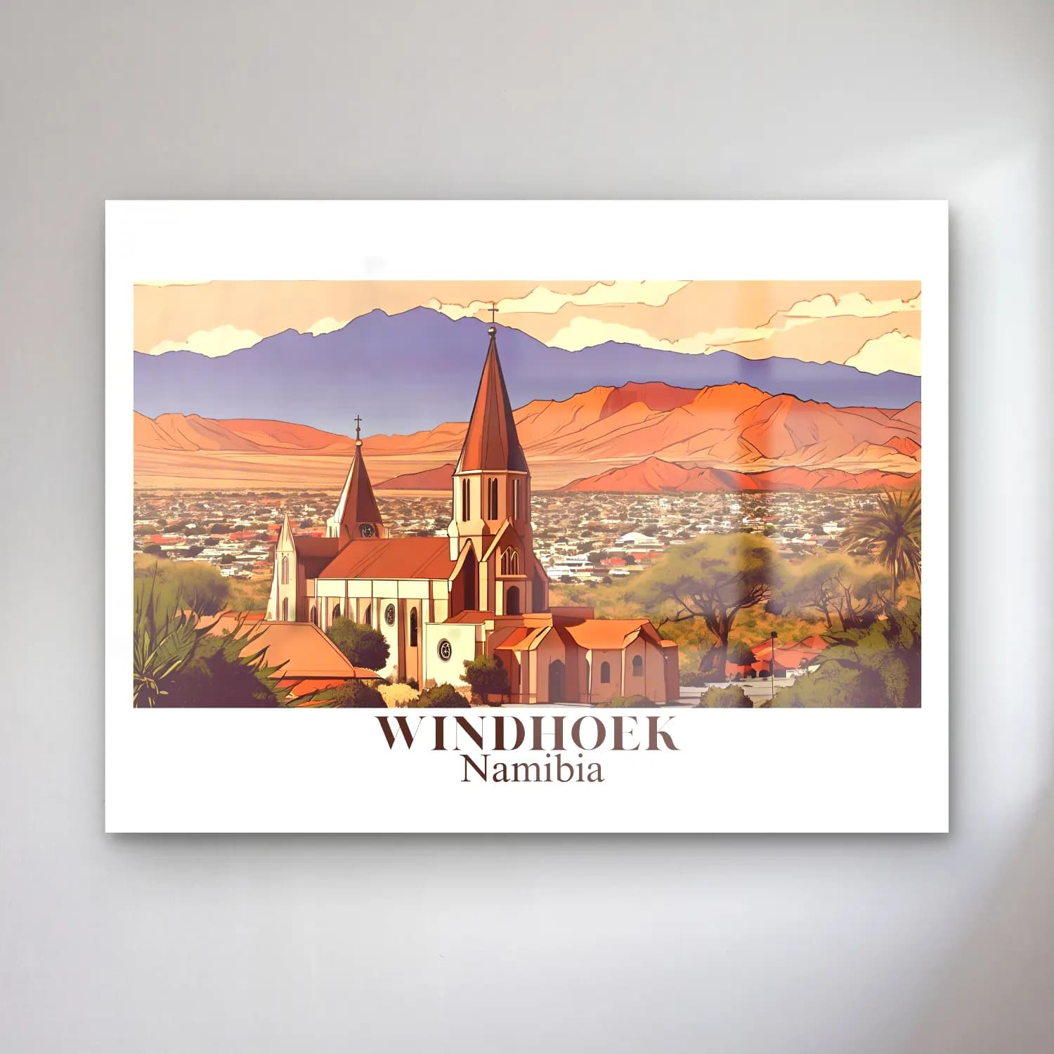Vintage Katedral – Turuncu Tonlar cam tablo — Vintage Katedral – Turuncu Tonlar — vintage katedral