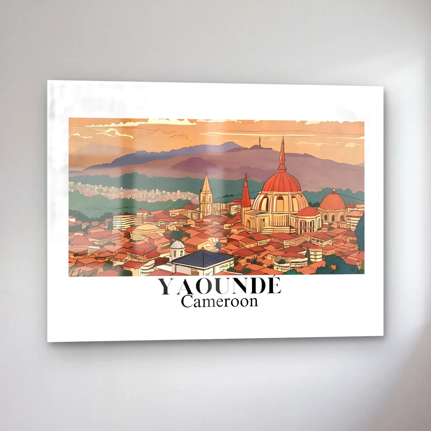 Vintage Poster Katedral No. 23 cam tablo — sol açıdan görünüm