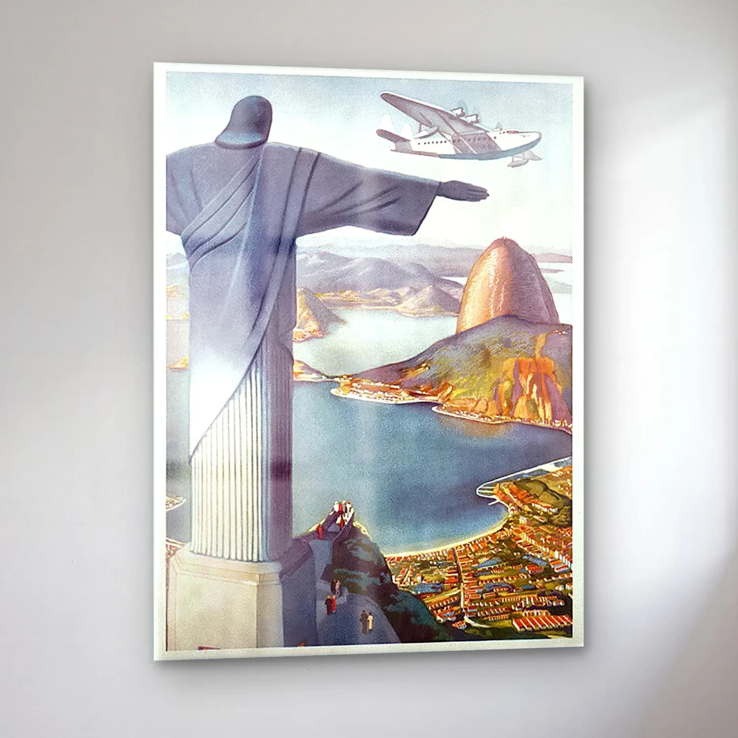 Vintage Poster Dini Sahne – Yeşil Tonlar cam tablo — sol açıdan görünüm
