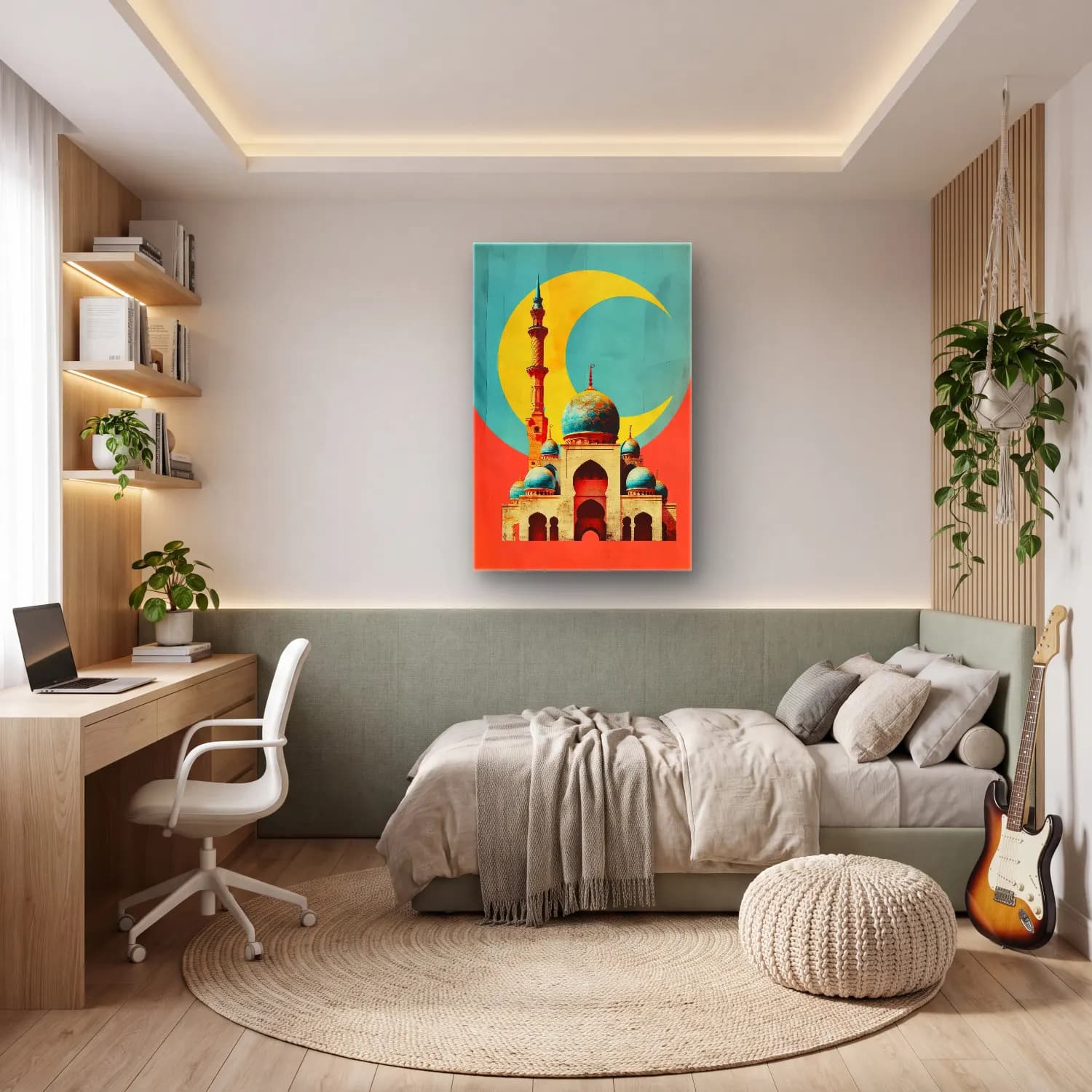 Vintage Poster İstanbul No. 6 cam tablo — genç odasında