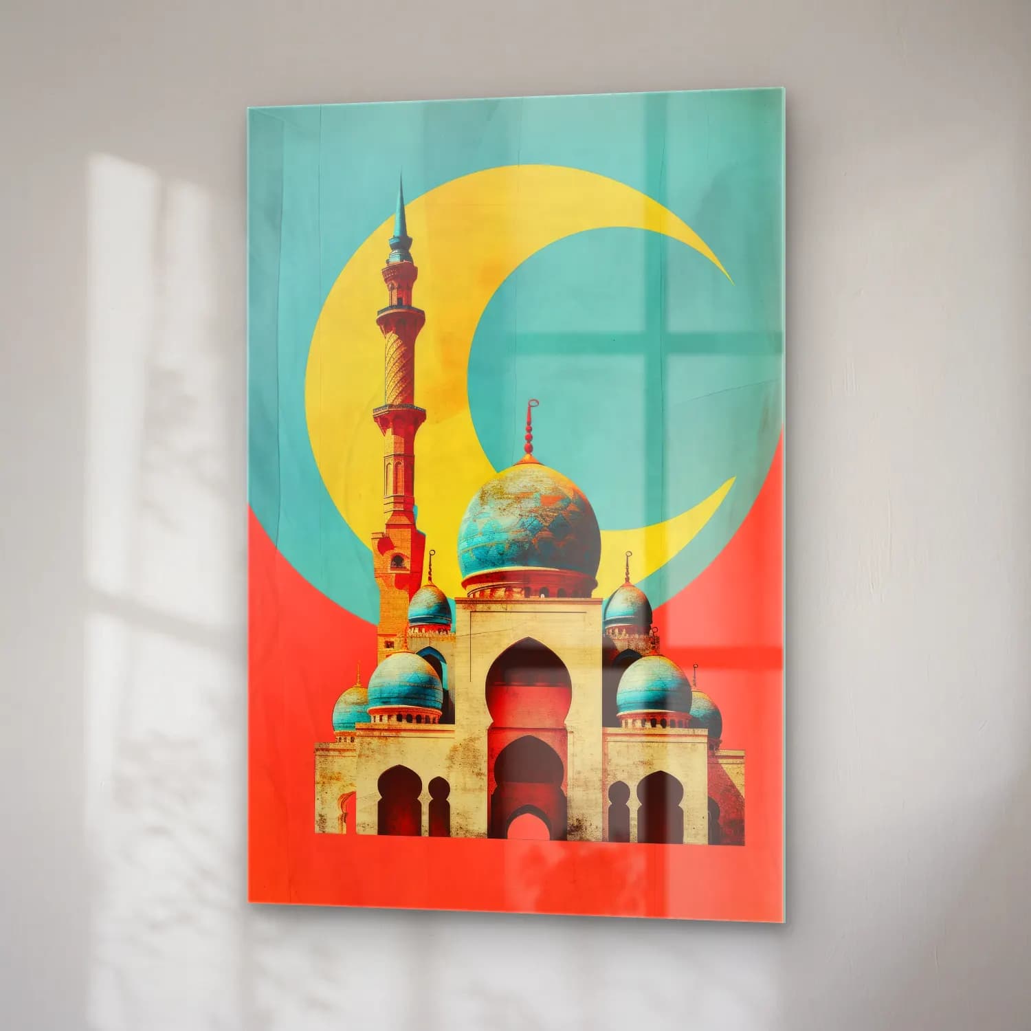 Vintage Poster İstanbul No. 6 cam tablo — sağ açıdan görünüm
