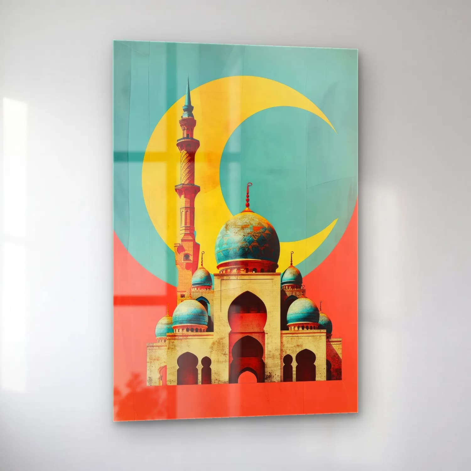 Vintage Poster İstanbul No. 6 cam tablo — sol açıdan görünüm