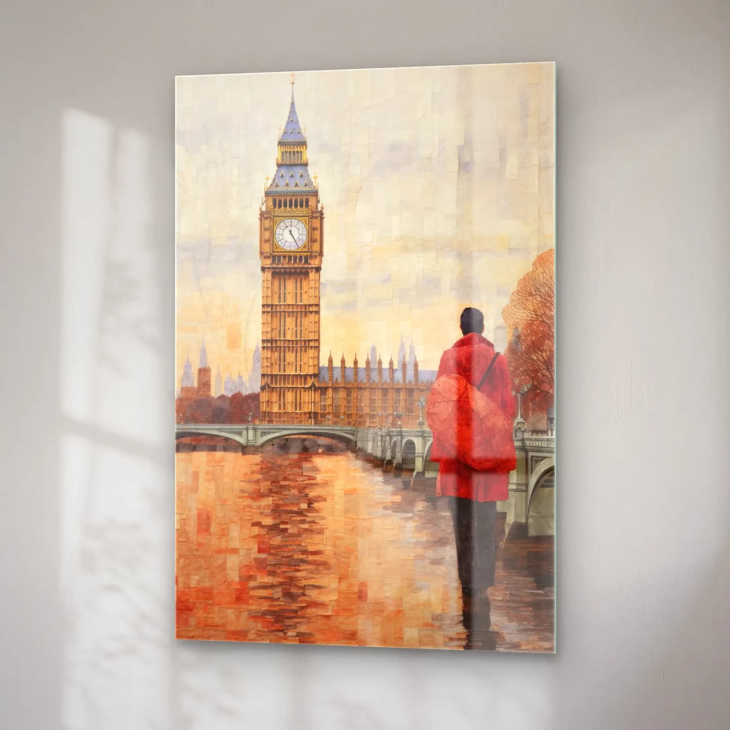 Yağlı Boya Londra No. 11 cam tablo — sağ açıdan görünüm