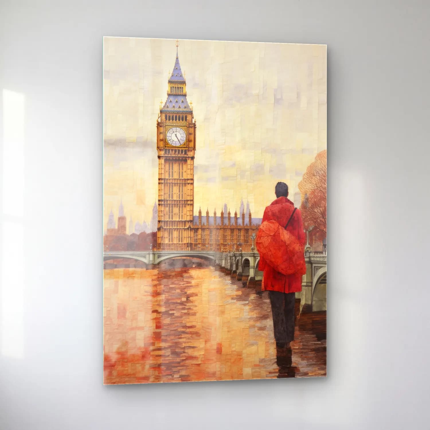 Yağlı Boya Londra No. 11 cam tablo — sol açıdan görünüm