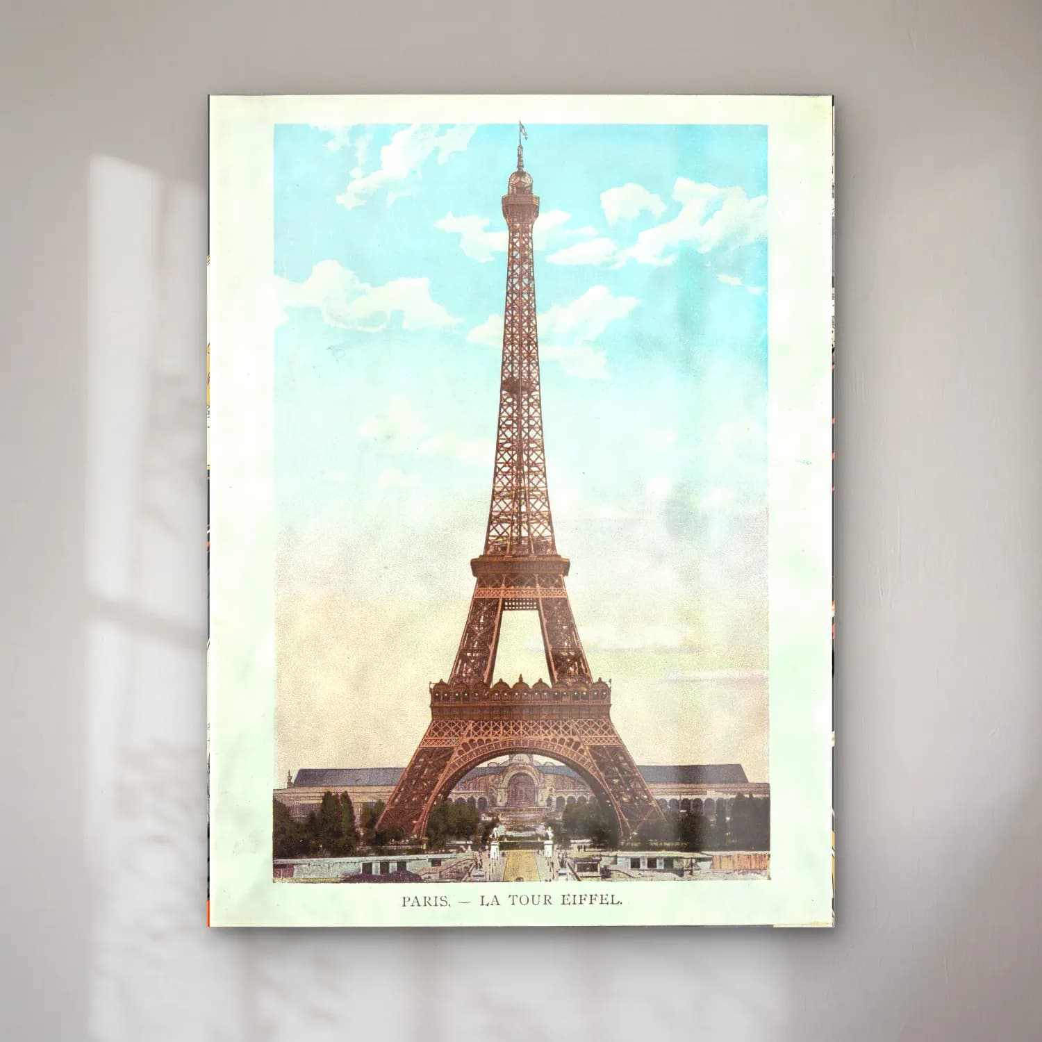 Vintage Paris ve Eyfel Kulesi – Pastel Tonlar cam tablo — Vintage Paris ve Eyfel Kulesi – Pastel Tonlar — vintage paris ve eyfel kulesi