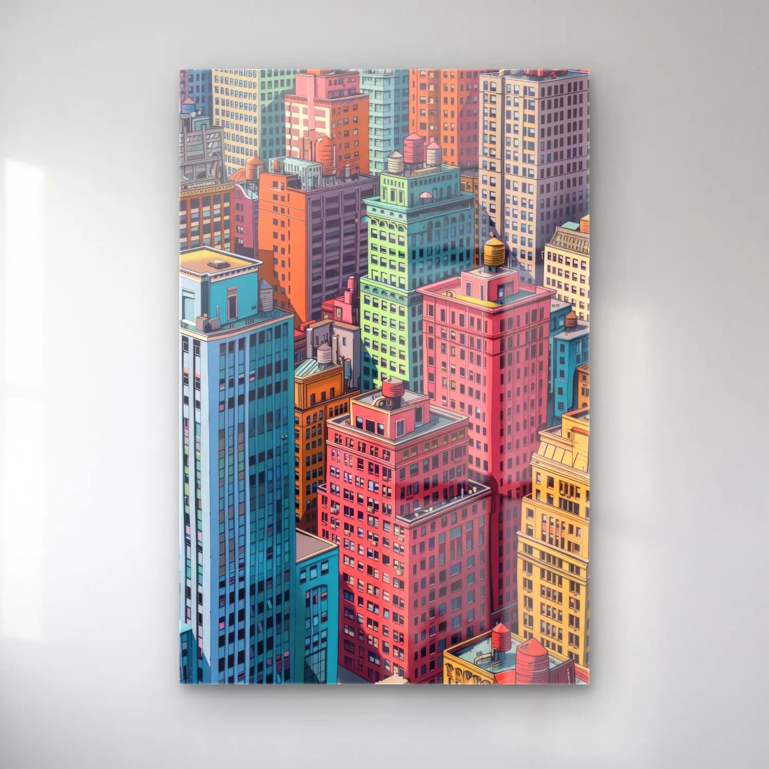 Pastel Japon Şehri No. 10 cam tablo — Pastel Japon Şehri No. 10 — pastel japon şehri