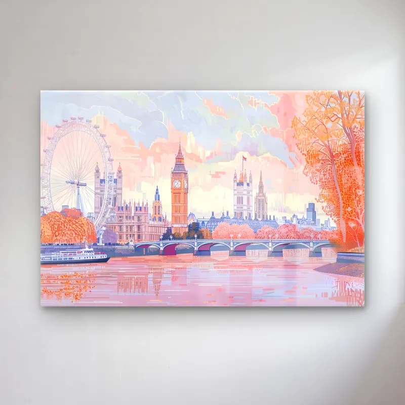 Pastel Londra – Pembe Tonlar cam tablo — Pastel Londra – Pembe Tonlar — pastel londra
