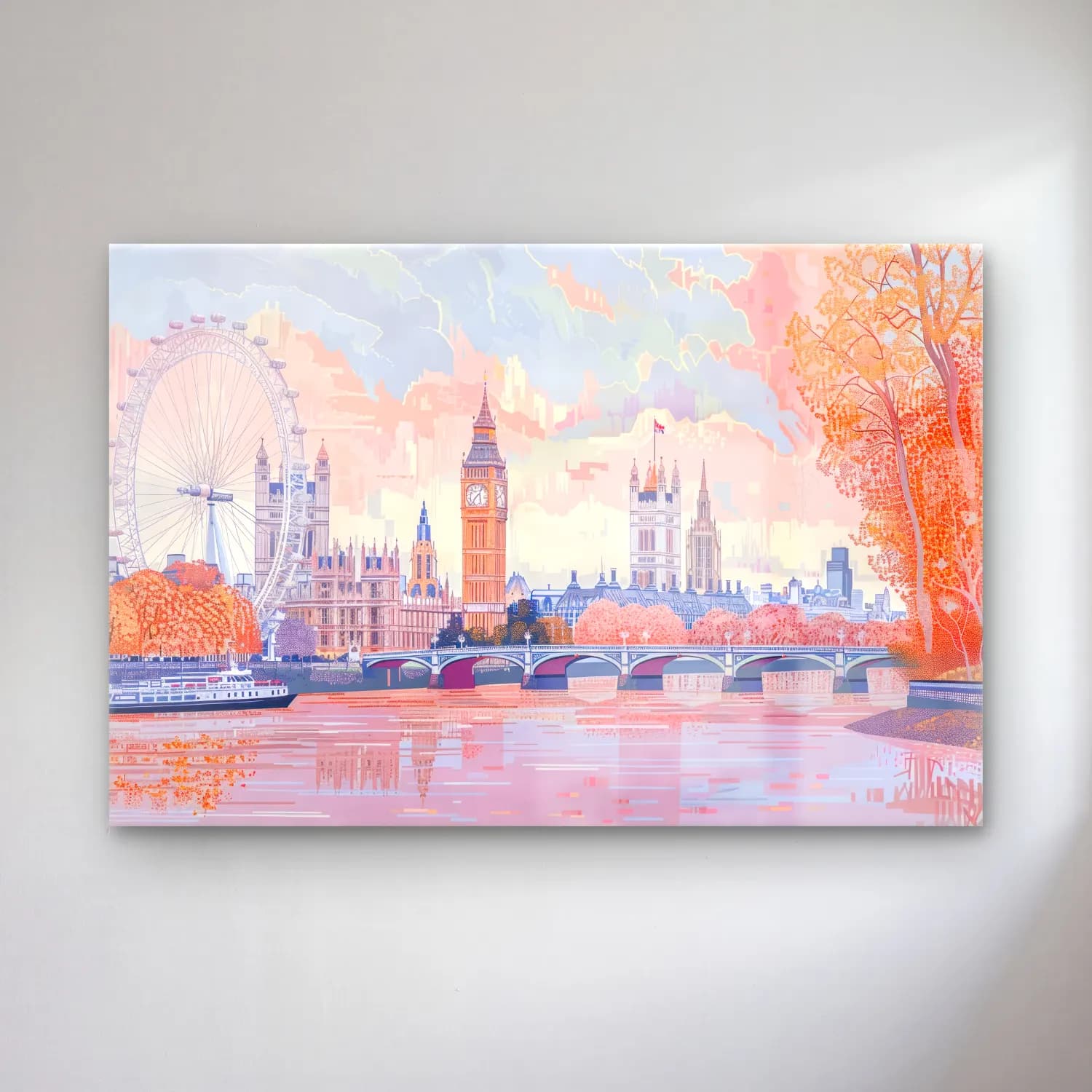 Pastel Londra – Pembe Tonlar cam tablo — Pastel Londra – Pembe Tonlar — pastel londra