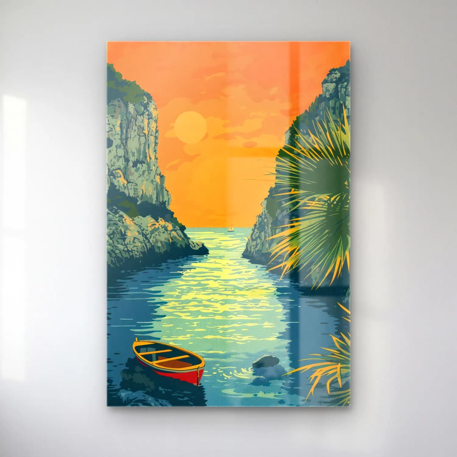 Vintage Poster İtalyan Sahili cam tablo — Vintage Poster İtalyan Sahili — vintage poster i̇talyan sahili