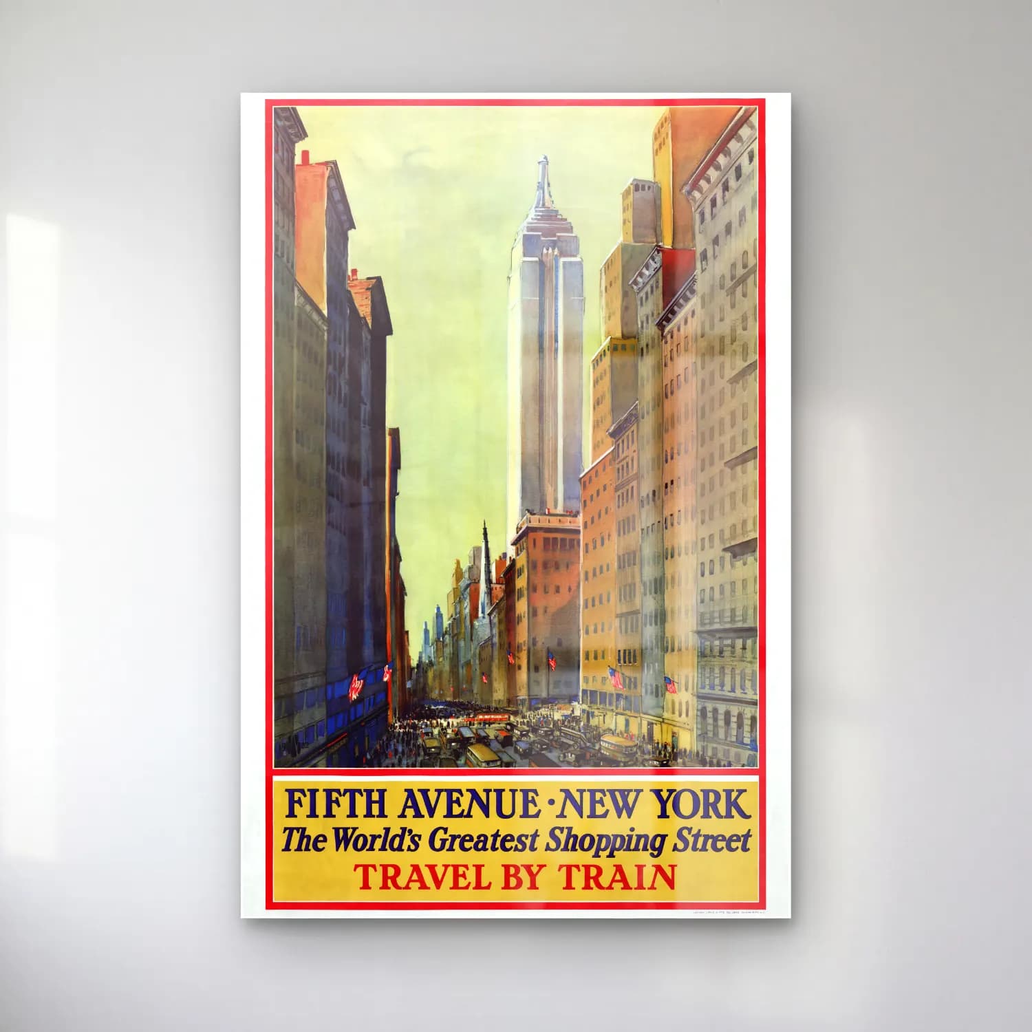 Vintage Poster Kalabalık Cadde No. 12 cam tablo — Vintage Poster Kalabalık Cadde No. 12 — vintage poster kalabalık cadde